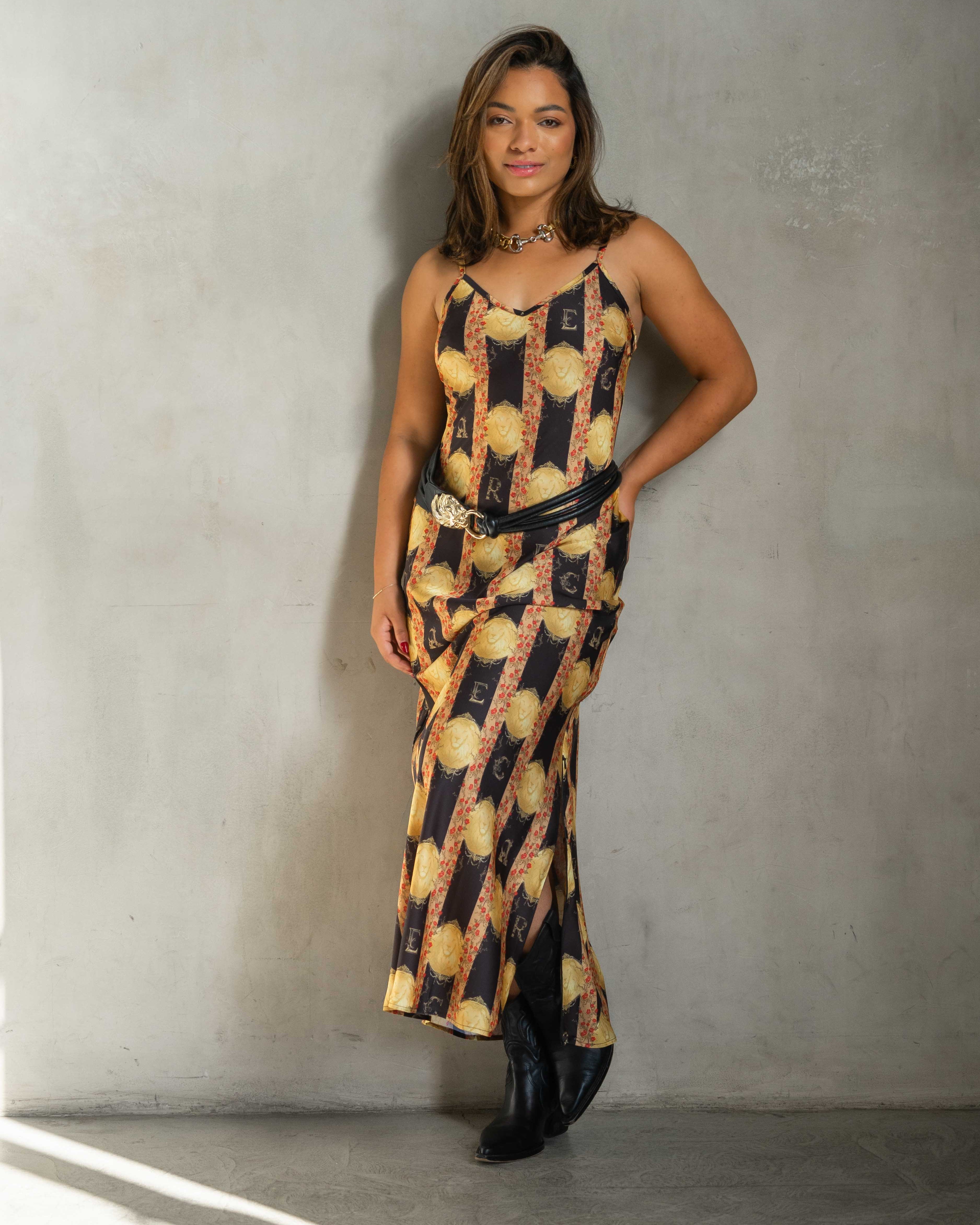Lennon Zipslip™️ Dress Lion Medallion