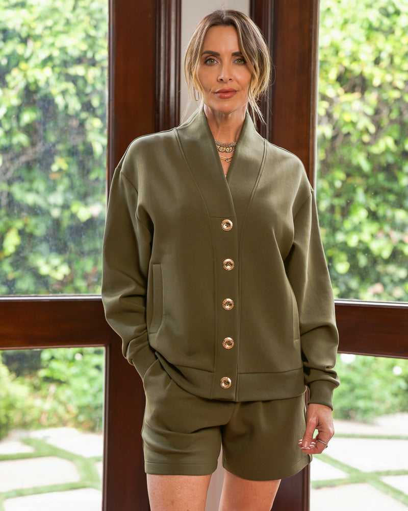 Stanford Ultra Luxe Cardigan Olive