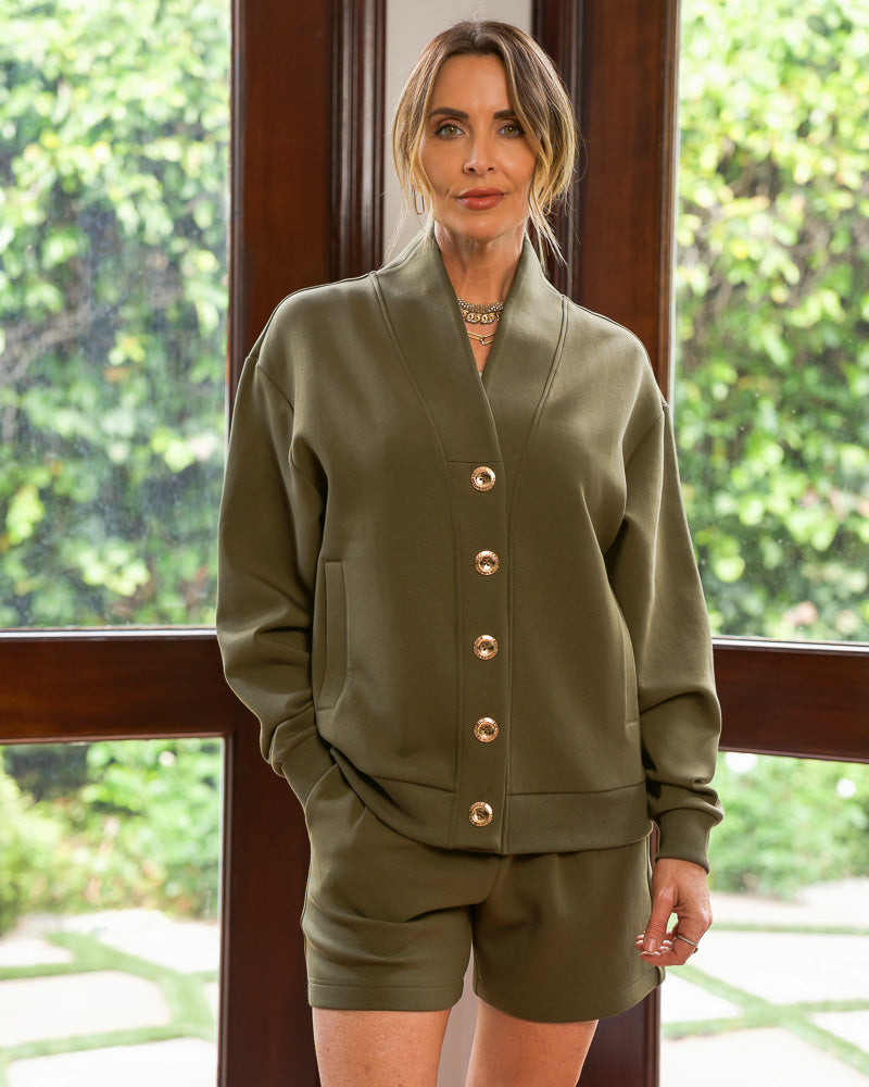 Riley Ultra Luxe Tailored Short - Olive