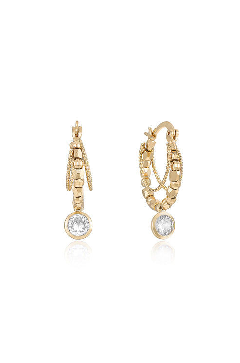 Boho Golden 18k Gold Plated Hoop Earrings