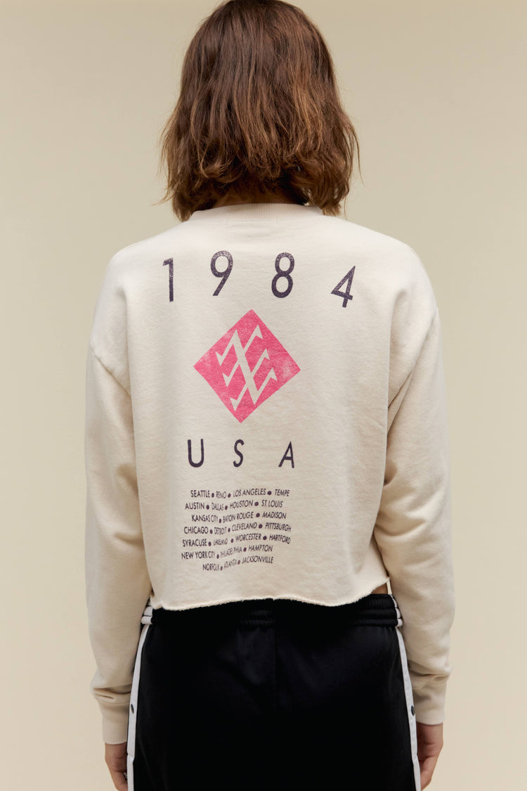 Duran Duran USA Tour 1984 CROPPED CREW SWEATSHIRT