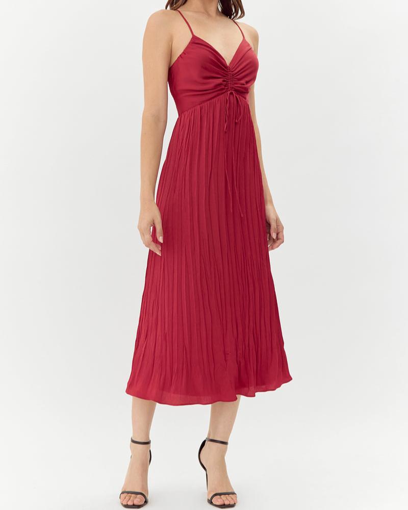 Jasmine Pleated Midi Dress