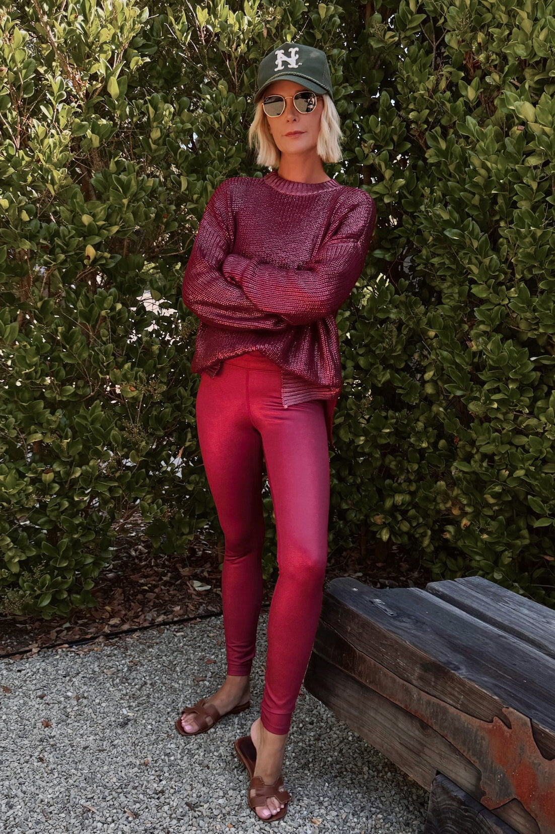 PIPER LEGGING Merlot Shine