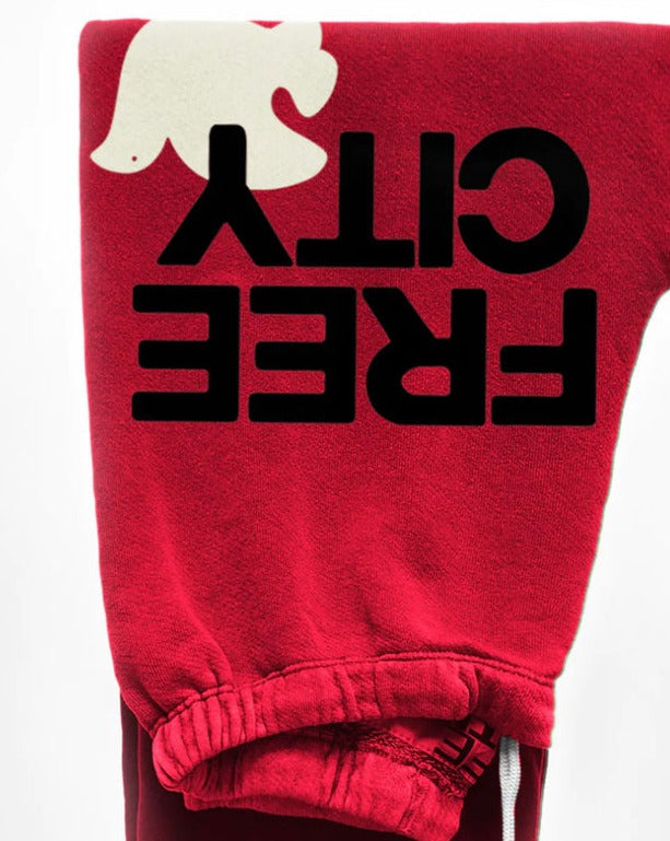 FREECITY Sweatpants - Artyard Red Cream