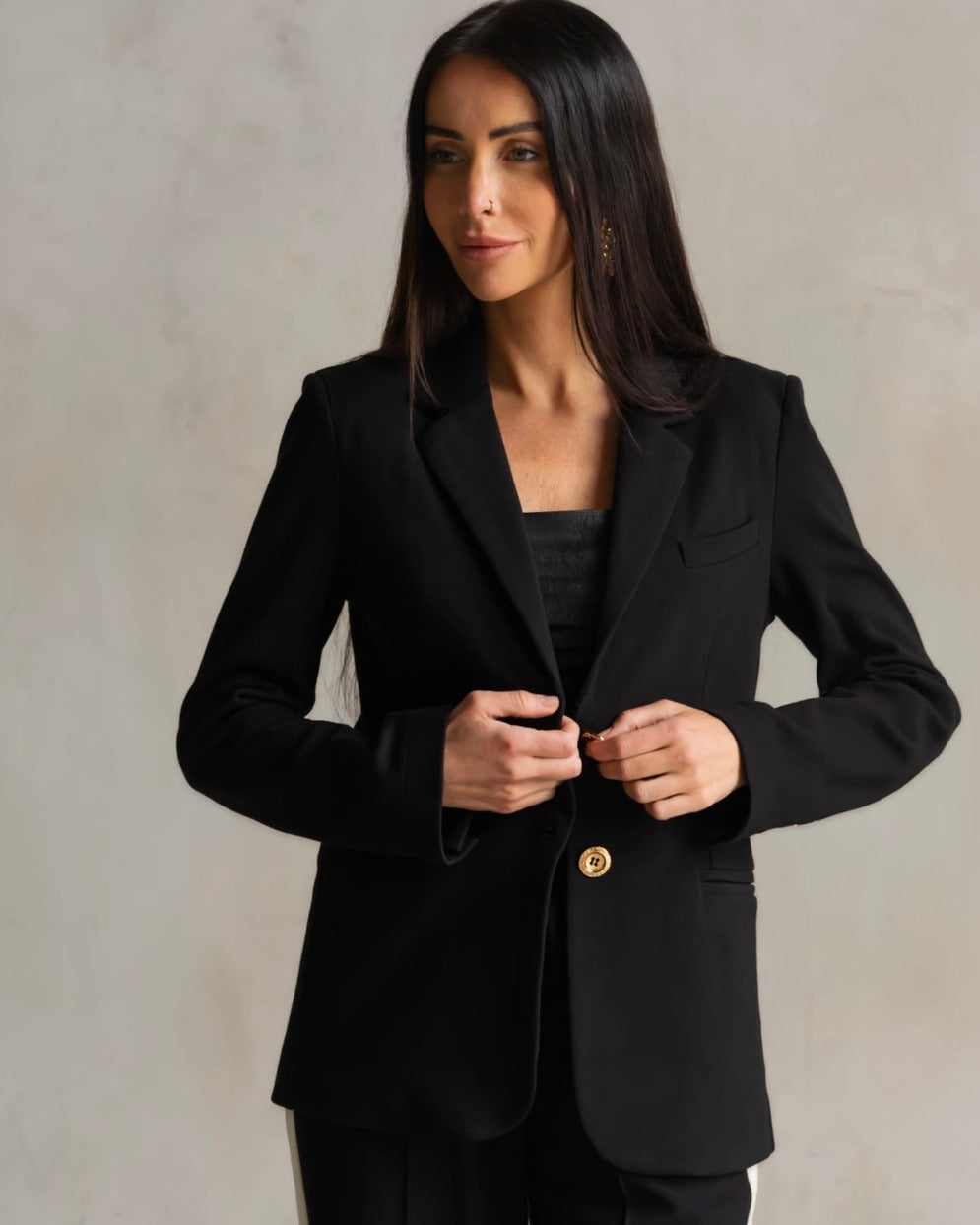 Morrison Interlock Blazer Black