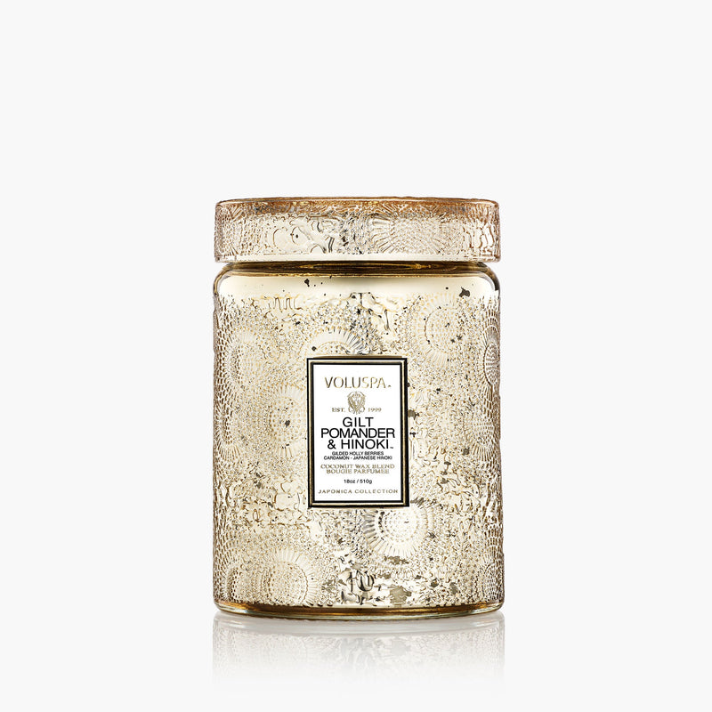 Gilt Pomander & Hinoki Large Jar Candle