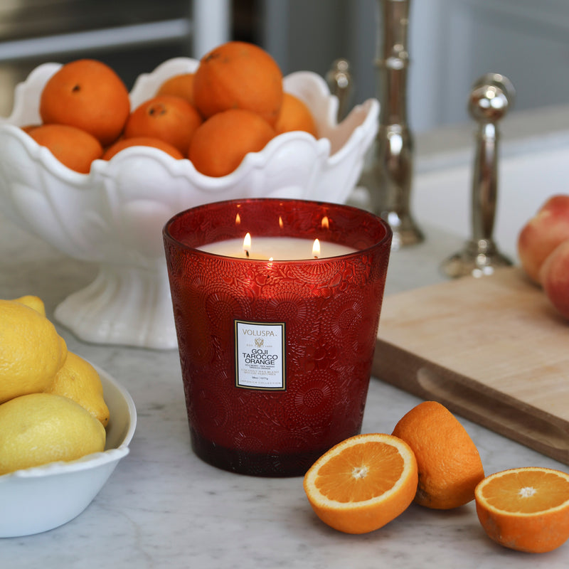 Goji Tarocco Orange 3 Wick Hearth Candle