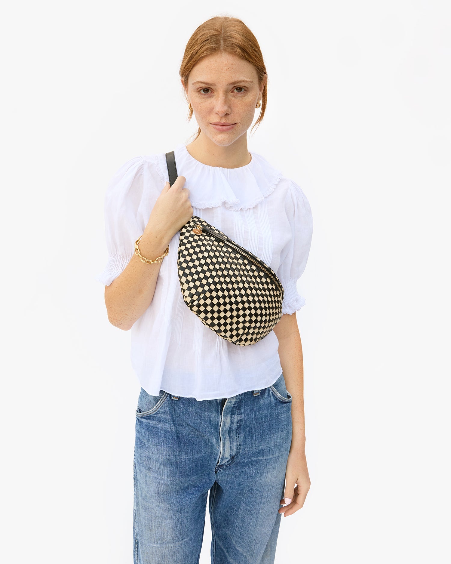 Grande Fanny - Black & Cream Woven Checker