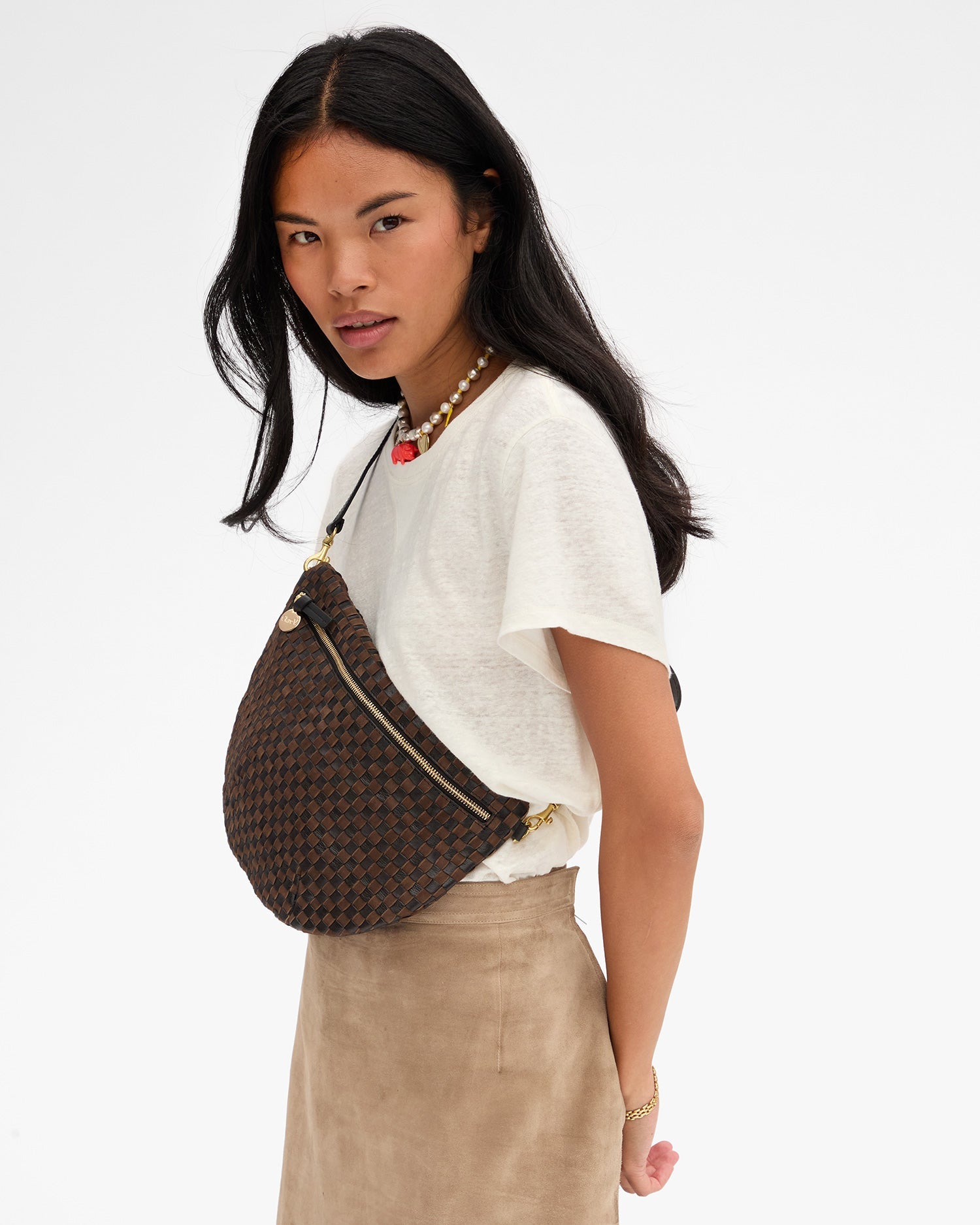 Grande Fanny Black/Chocolate Woven Checker