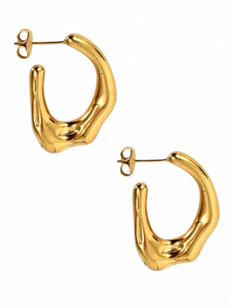 Wavy Hoop Earrings