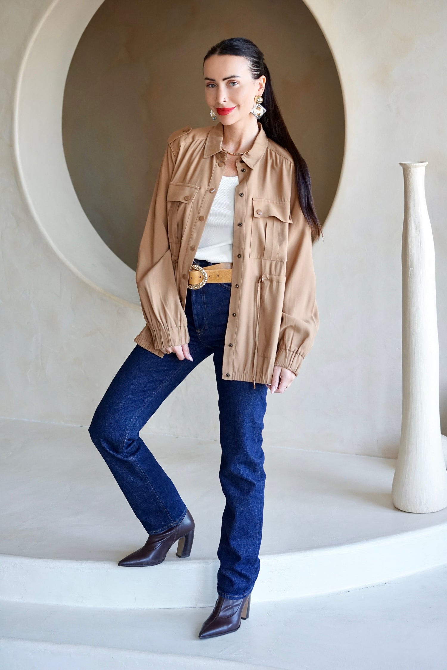 Coat Jacket With Adjustable Waist