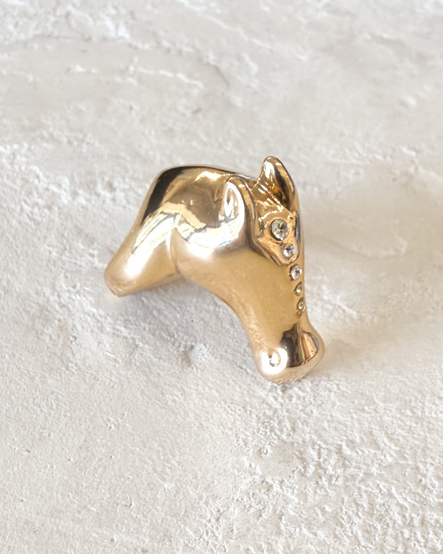 Chunky CZ Horse Stallion Ring
