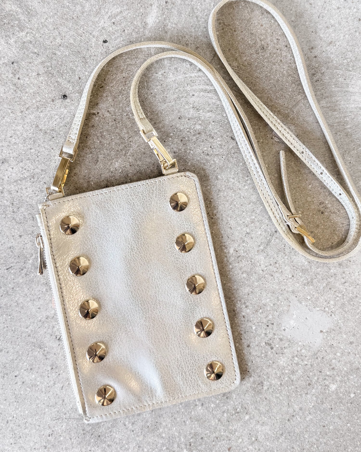 Pebbled Leather Crossbody Purse
