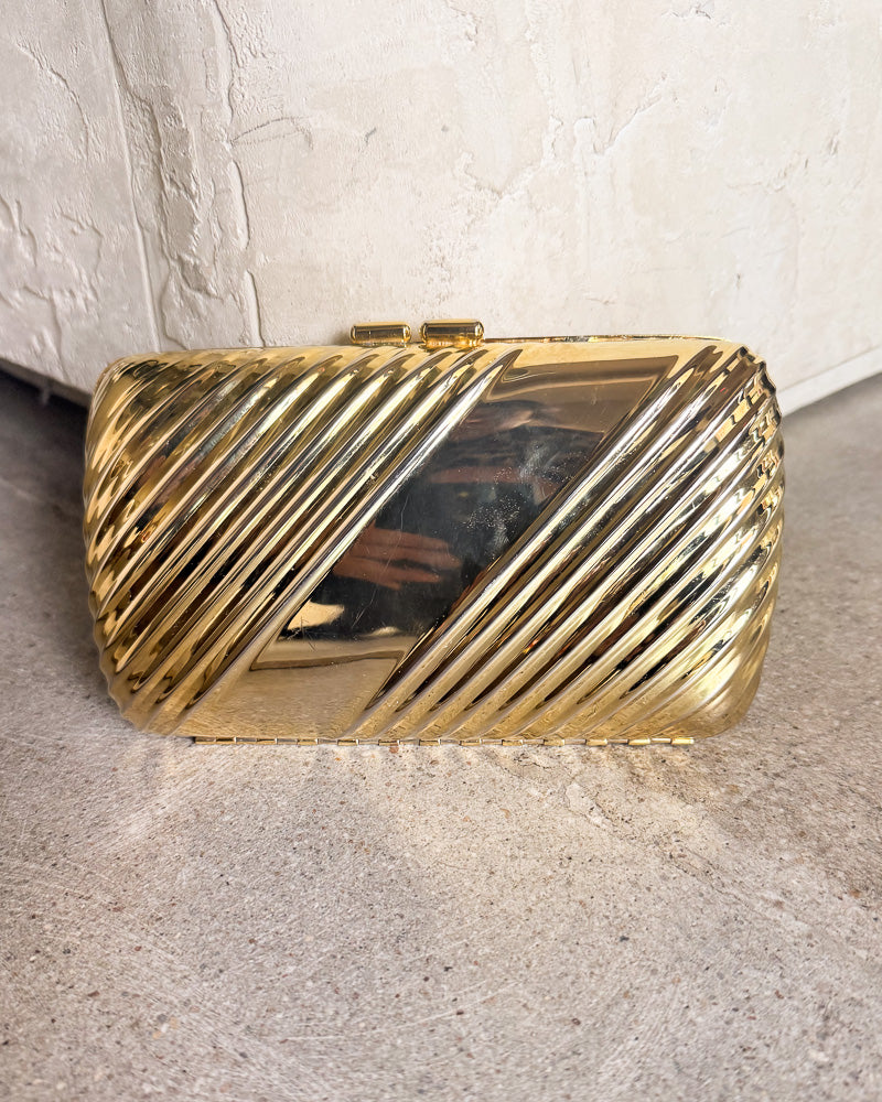 Vintage Walborg Evening Purse Clamshell Metal Pillow