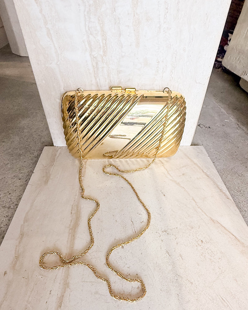 Vintage Walborg Evening Purse Clamshell Metal Pillow