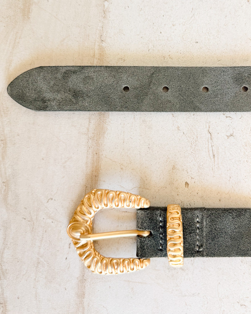 Matte Gold Olive Belt