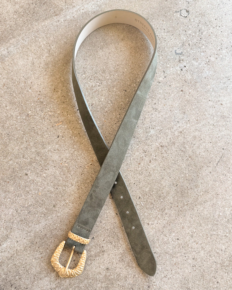 Matte Gold Olive Belt