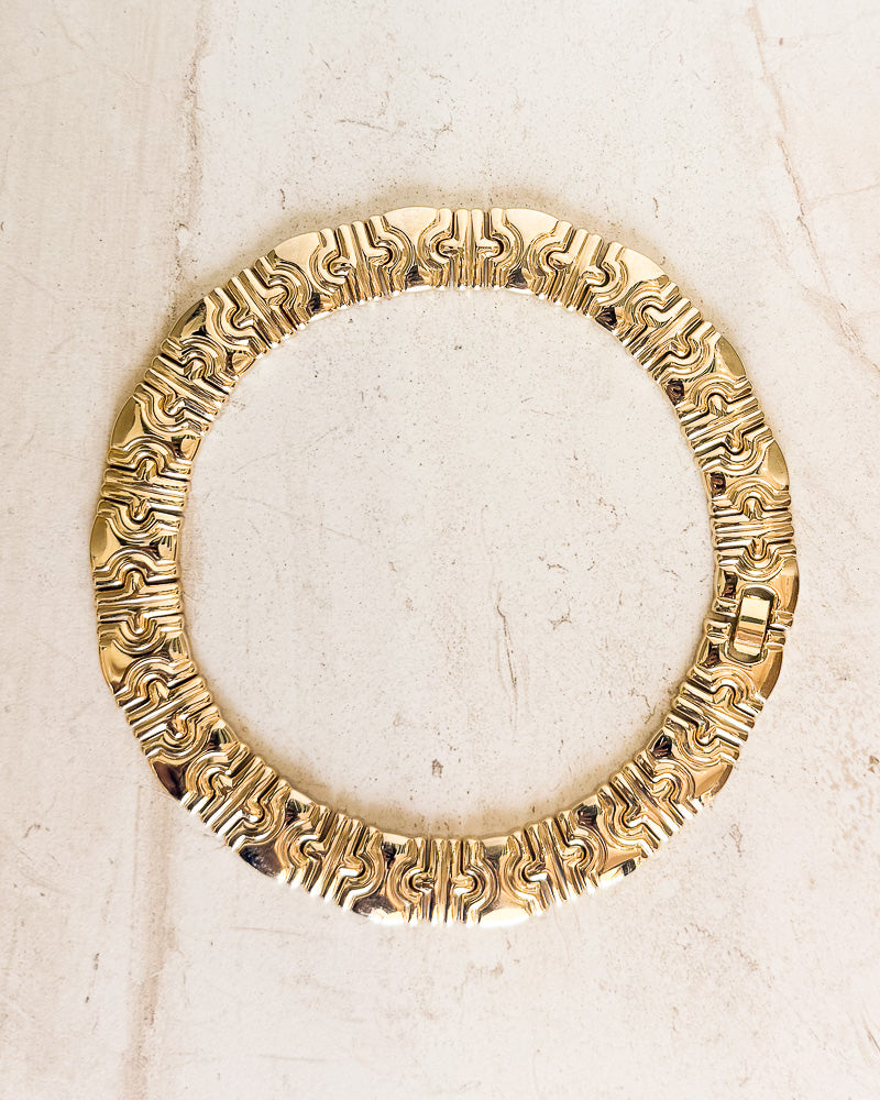 Vintage Egyptian Revival Bib Necklace