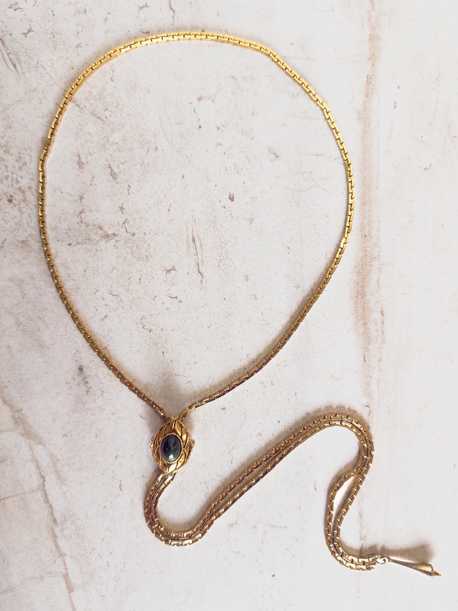 Vintage gold-toned Jade Bolo