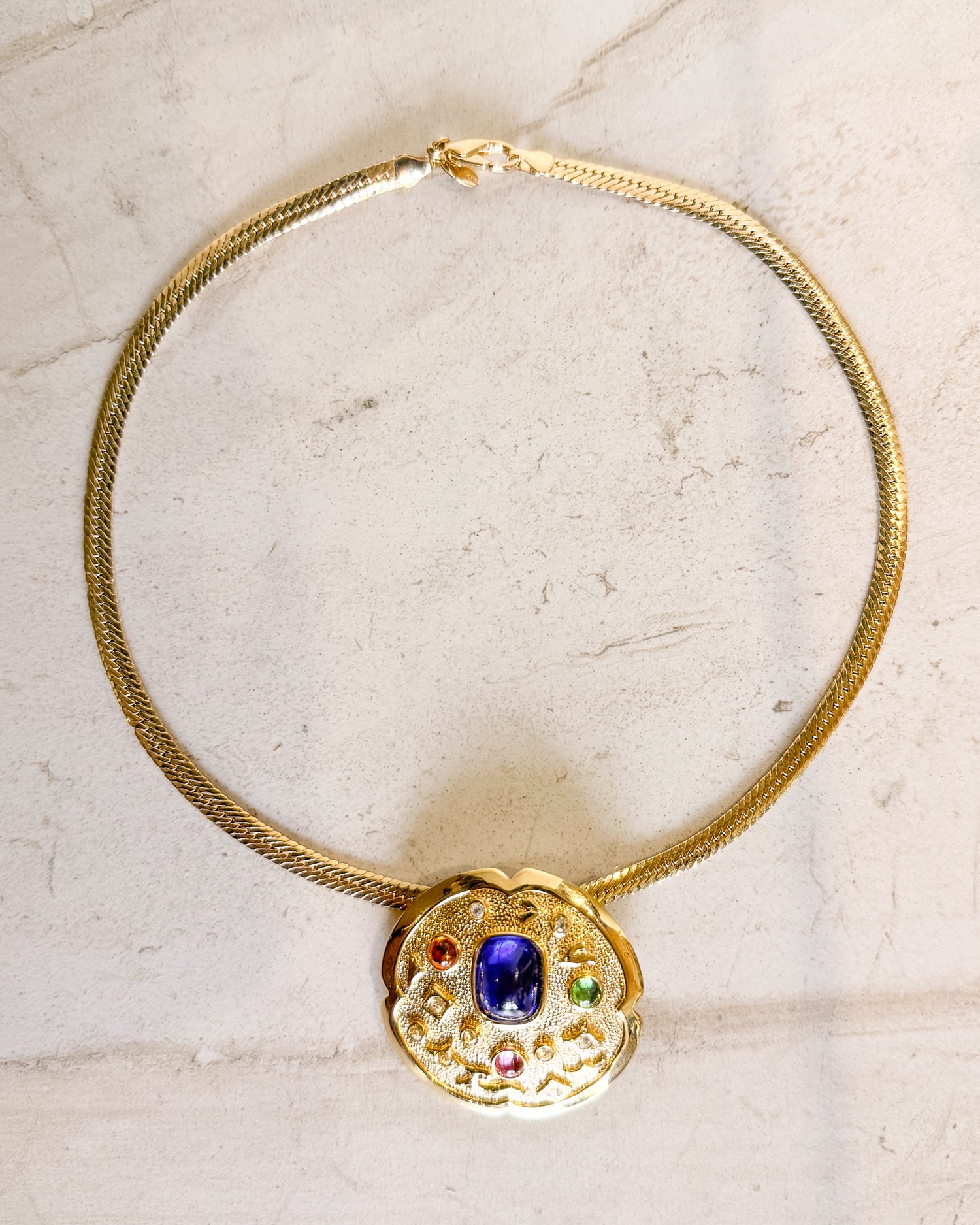 Vintage Signed Brooch & Pendant Necklace