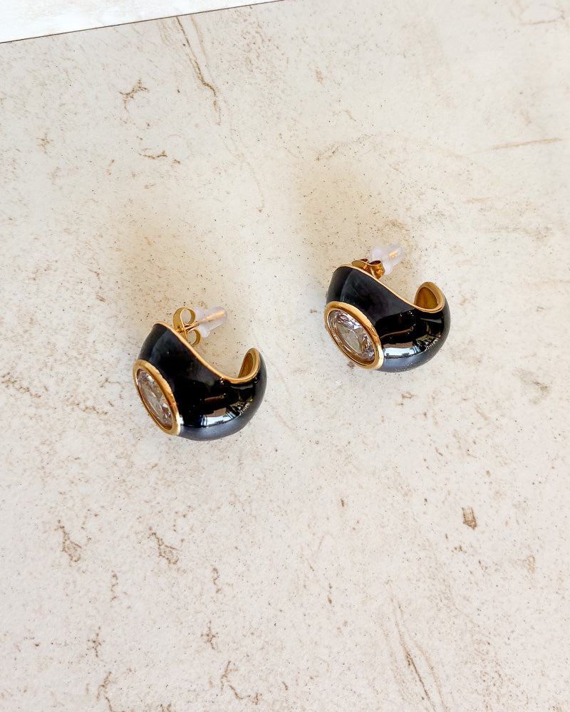 CZ Enamel Ball Hoop
