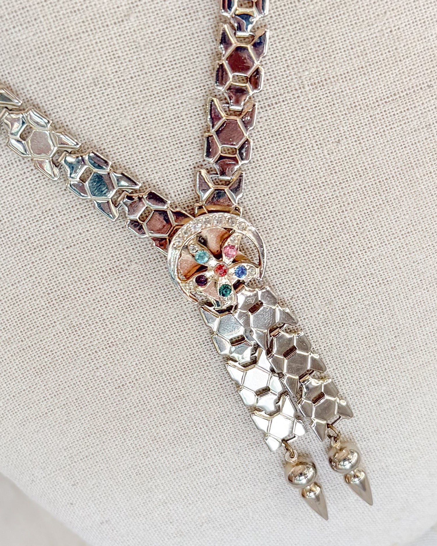 Bold Vintage Hollywood Fringe Necklace