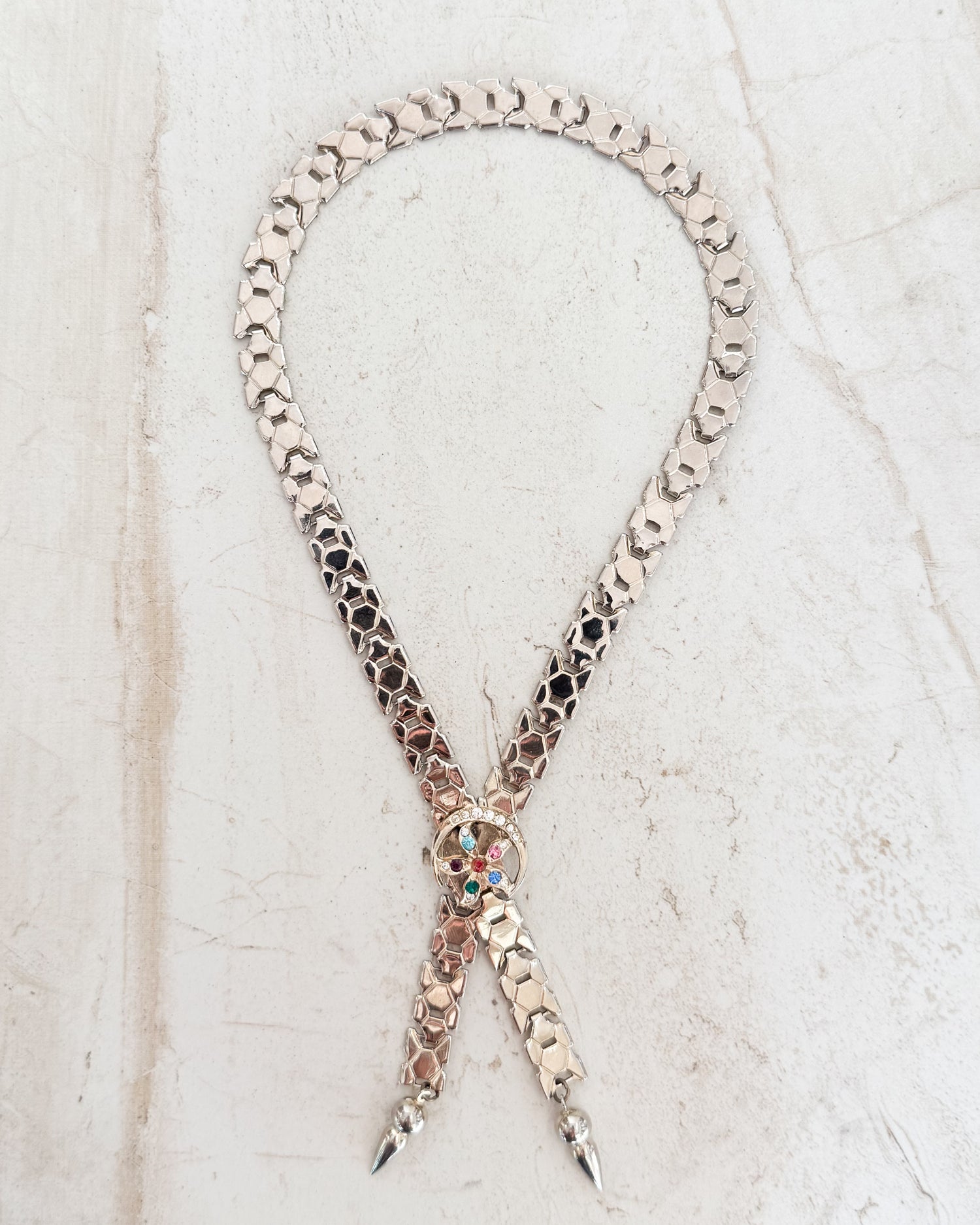 Bold Vintage Hollywood Fringe Necklace