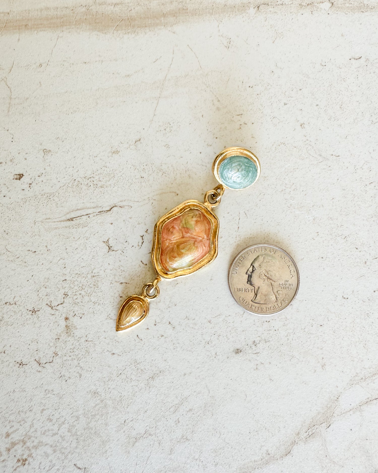 Vintage Gemstone Dangle Earrings
