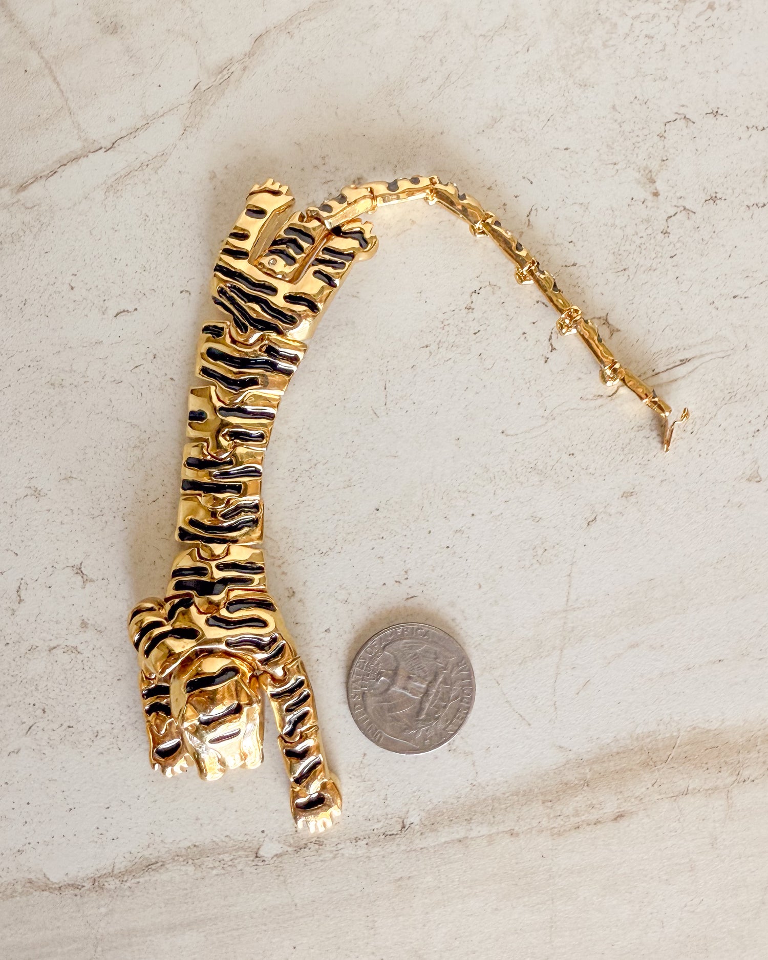 Vintage Gold Tiger Bracelet