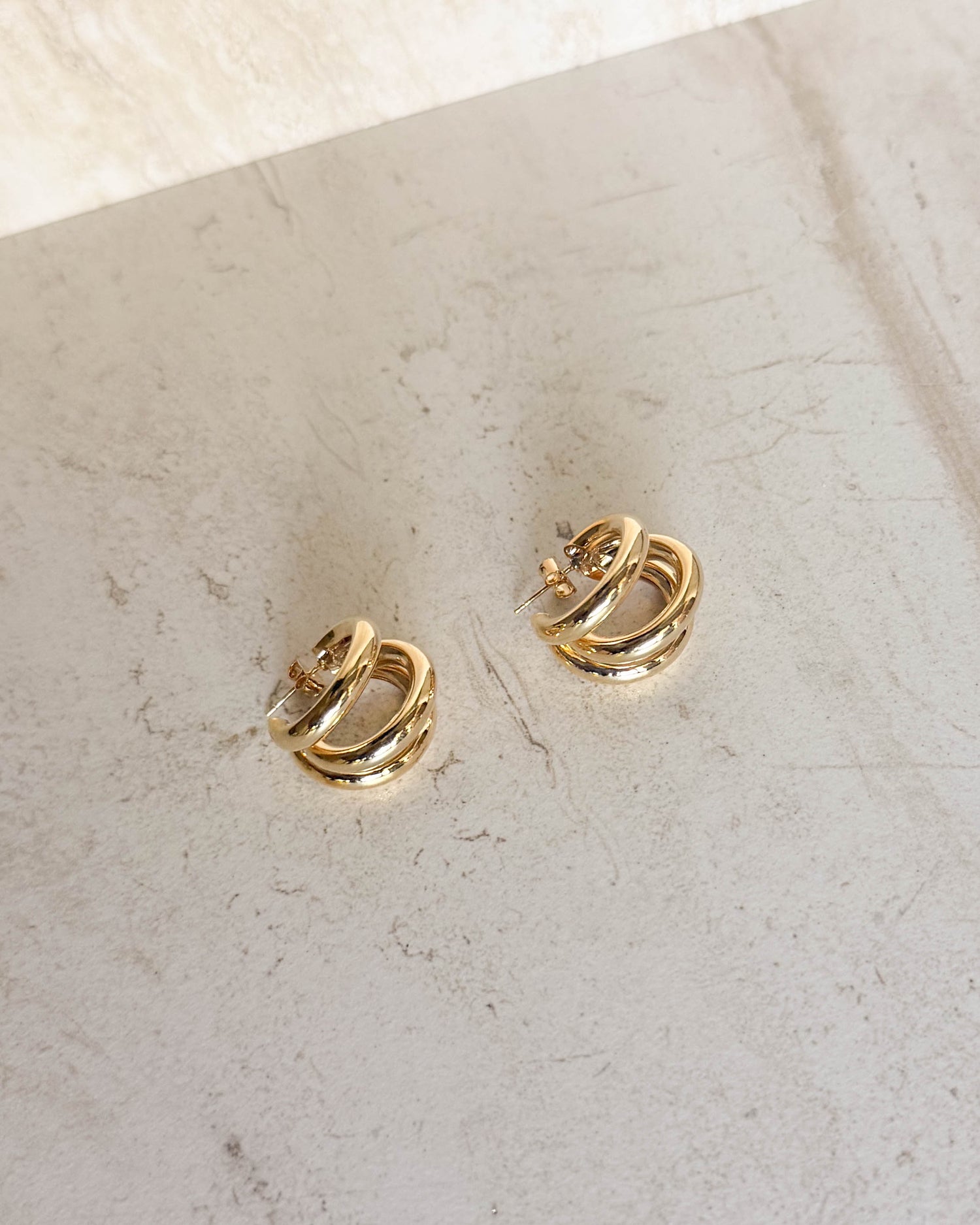 Gold Plated Claw Cuff Earrings