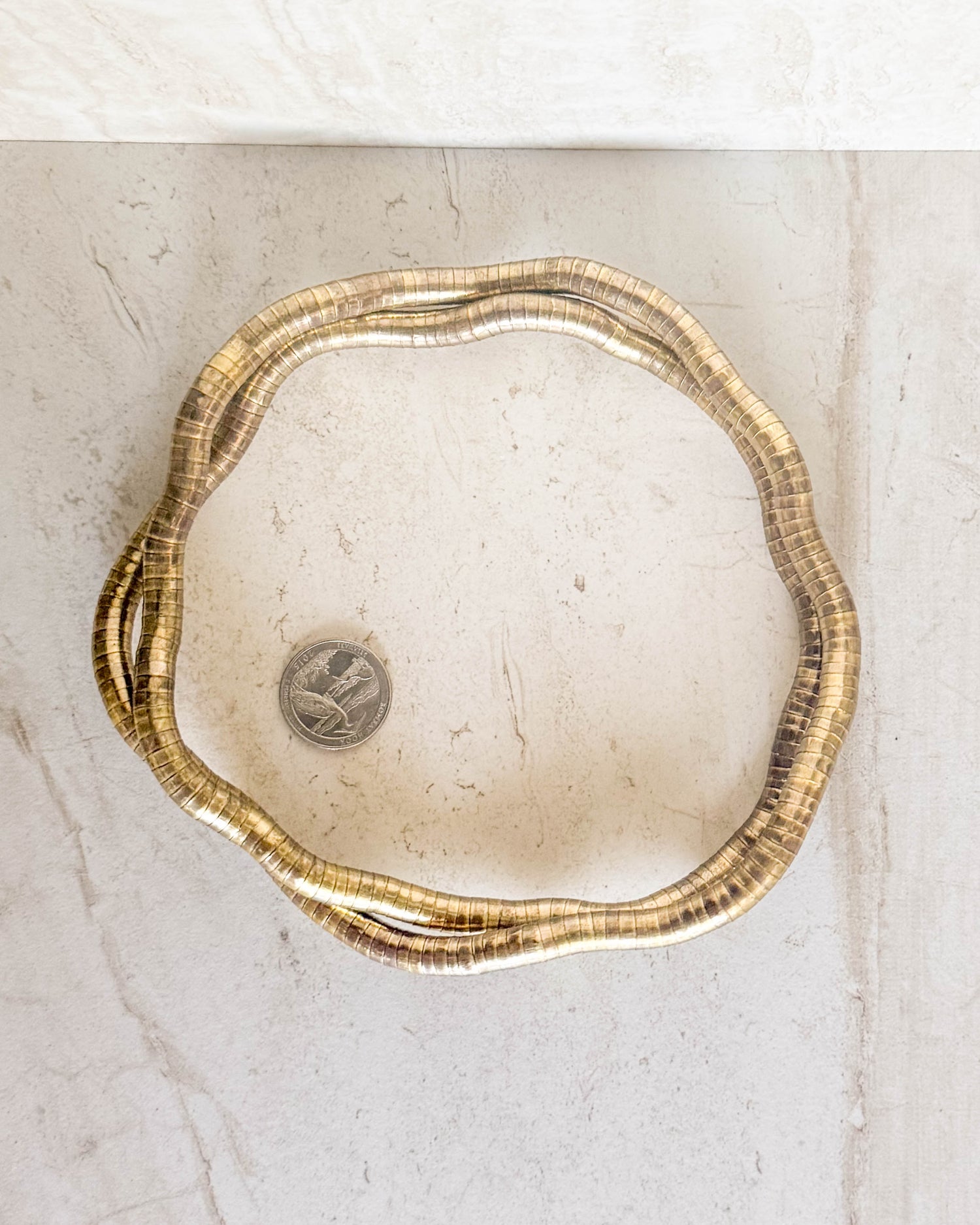 Vintage Gold Tone Tubogas Bracelet or Necklace