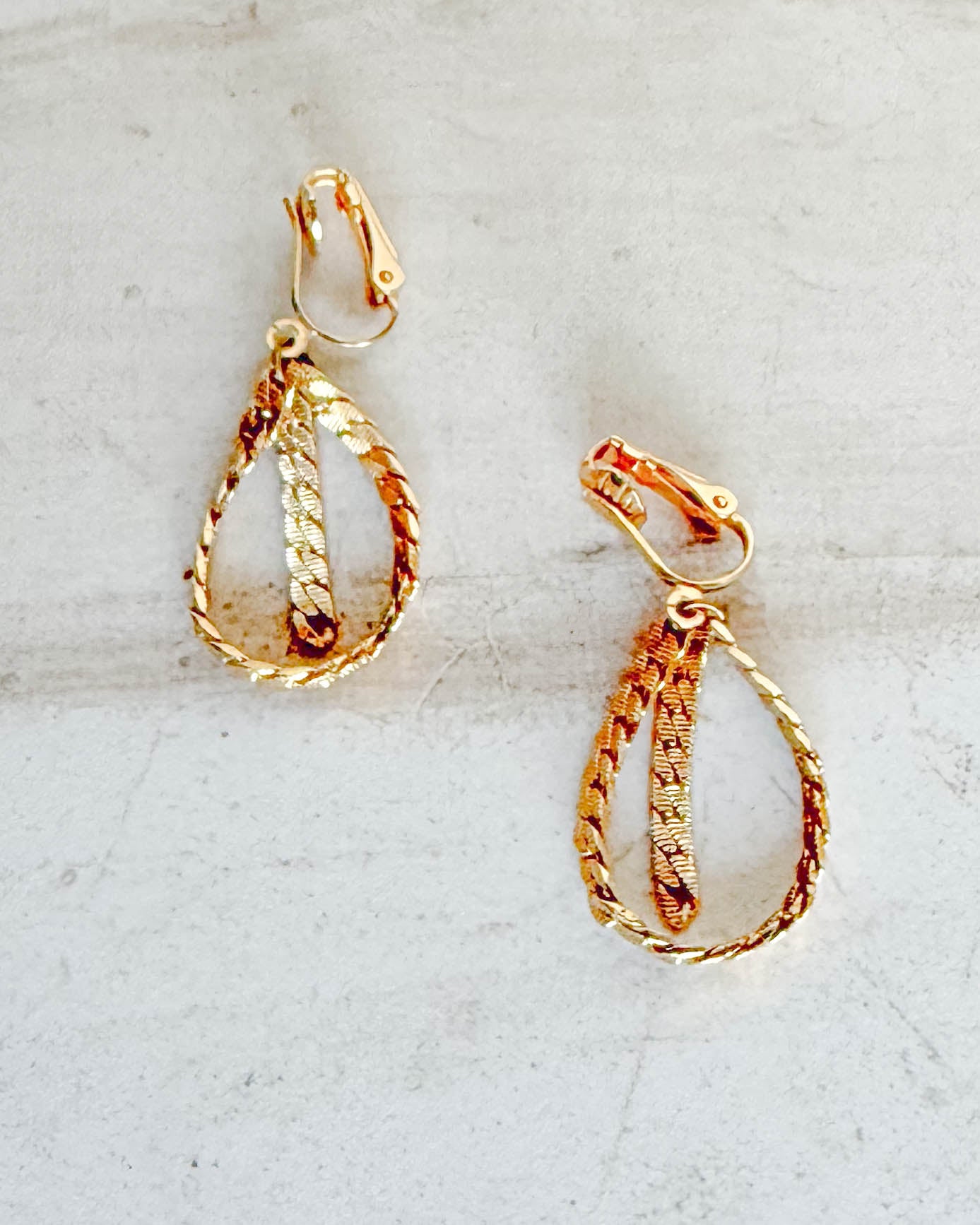 Vintage Golden Signed Clip-On 