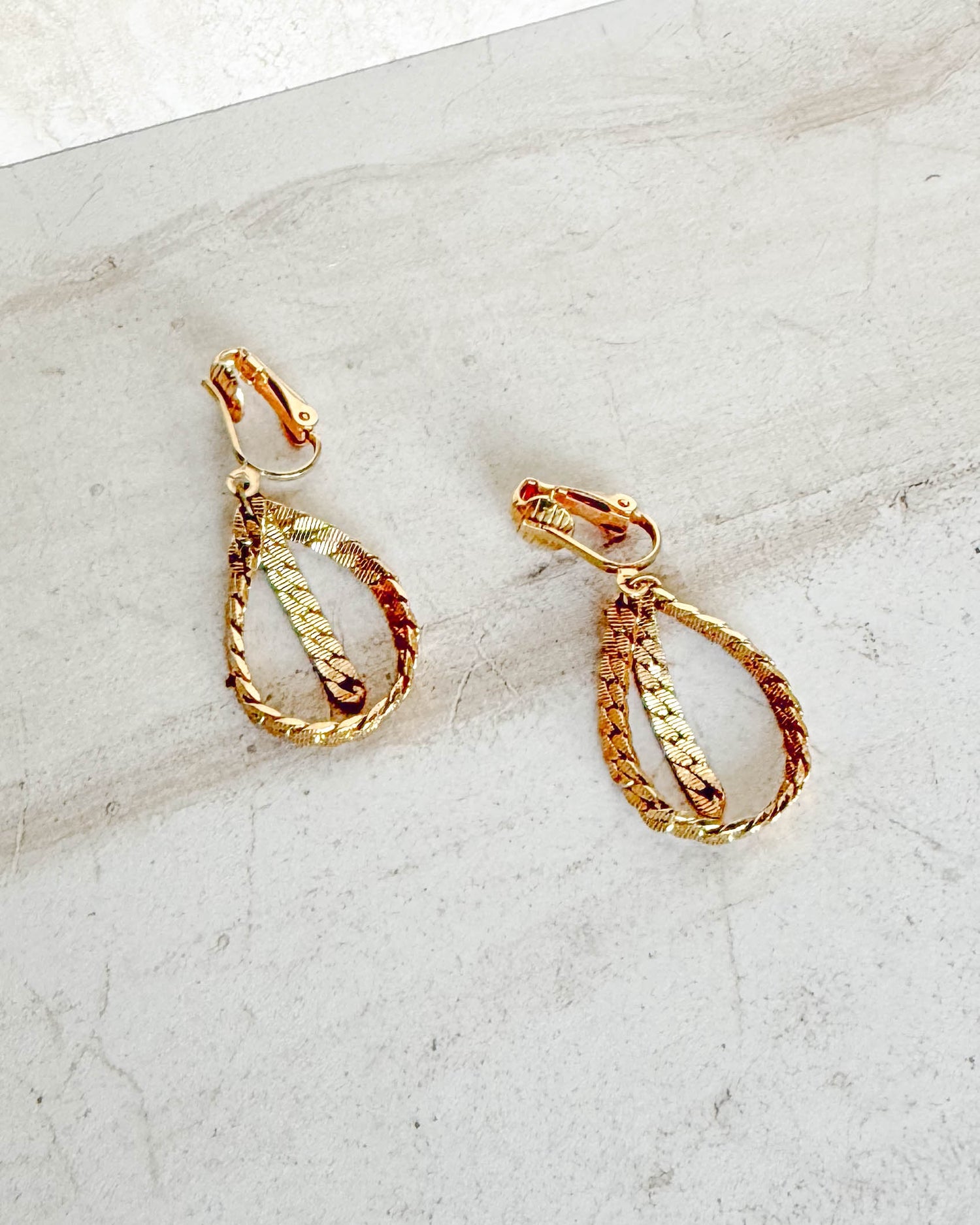 Vintage Golden Signed Clip-On 