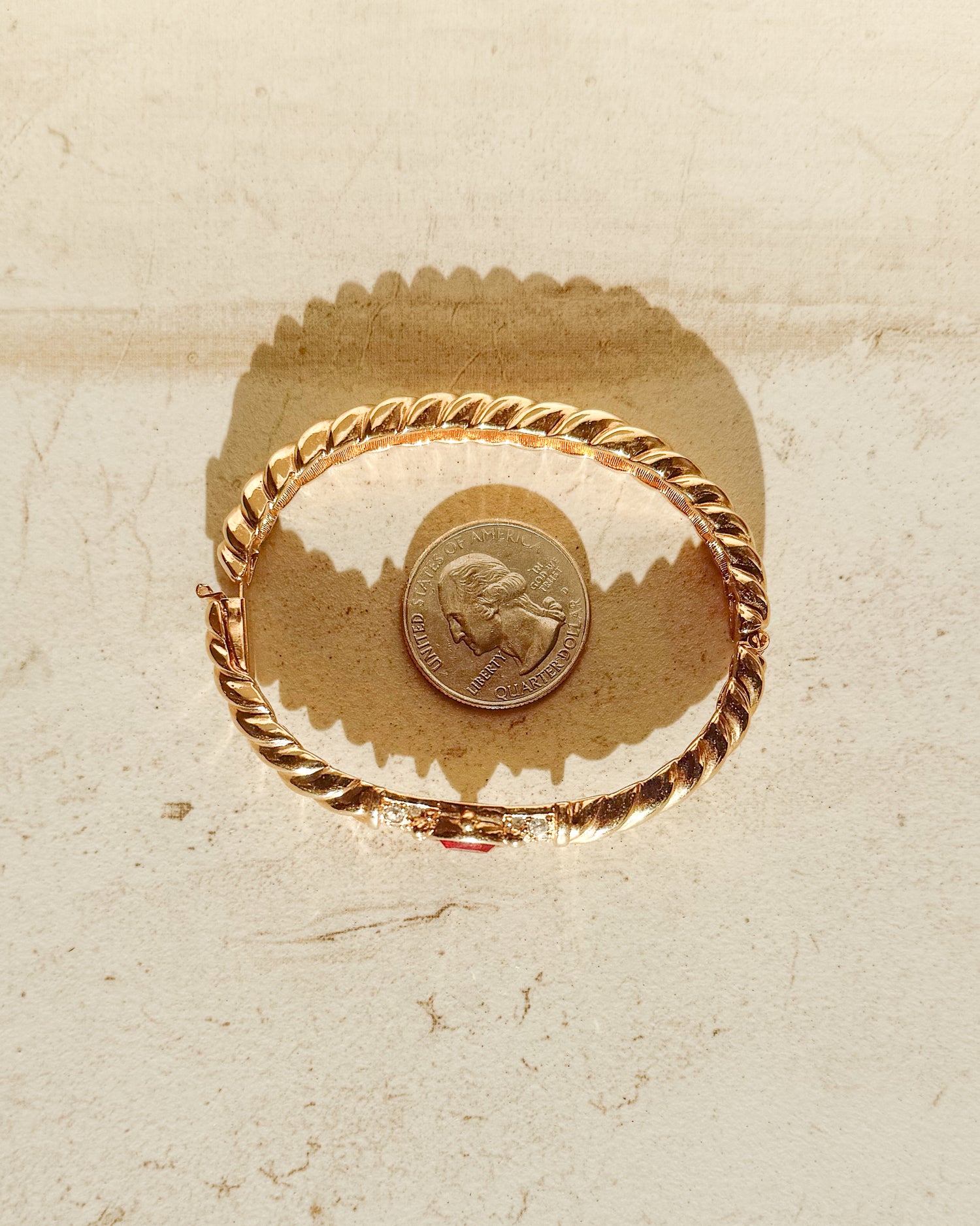 Vintage Ruby and Diamonds Bracelet