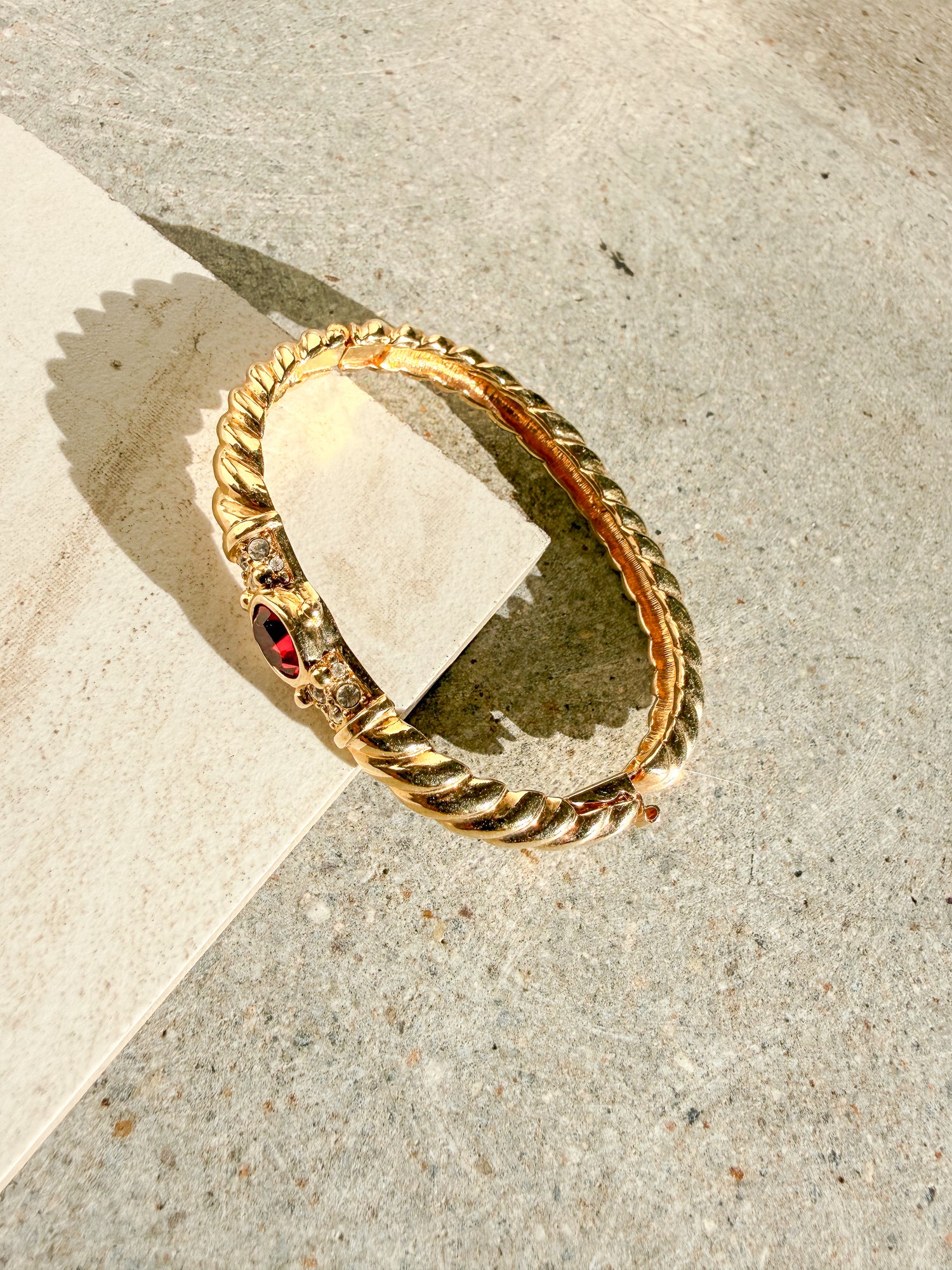 Vintage Ruby and Diamonds Bracelet