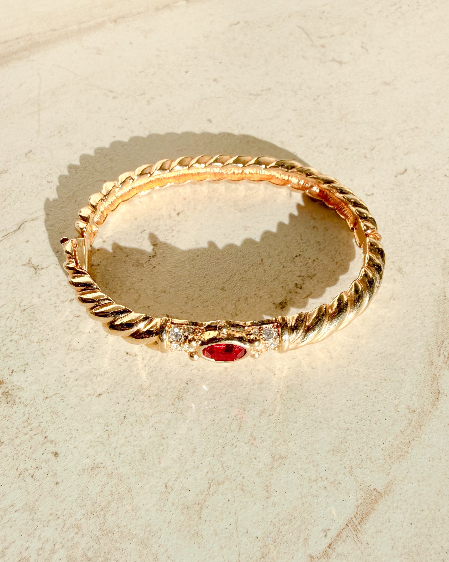 Vintage Ruby and Diamonds Bracelet