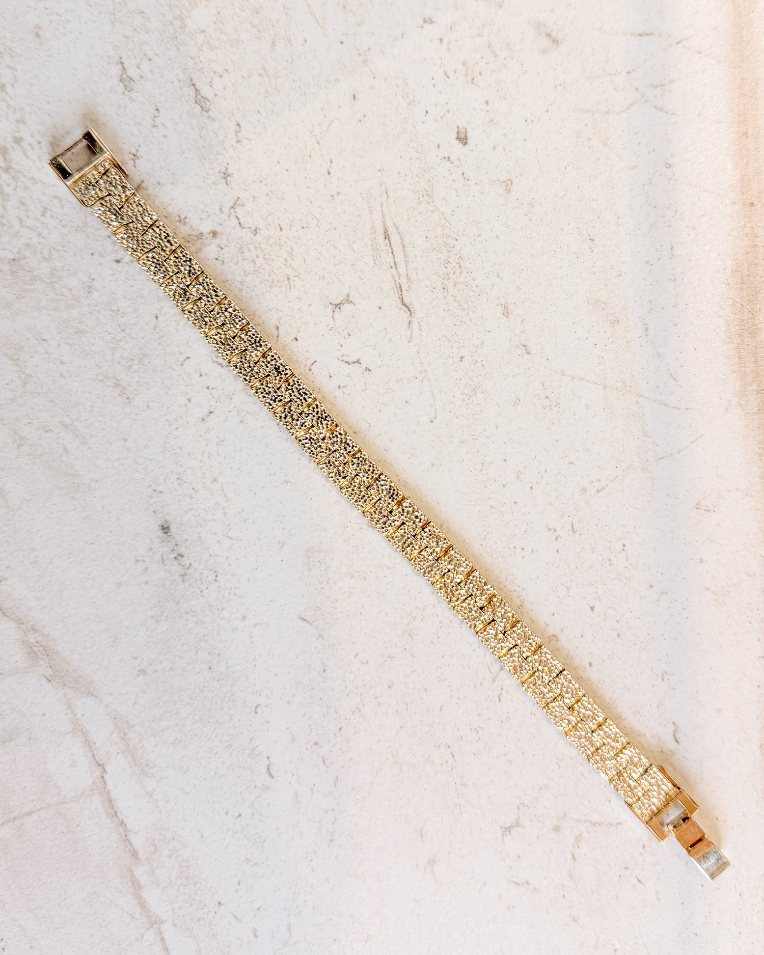 Vintage Gold Tone Nugget Bracelet