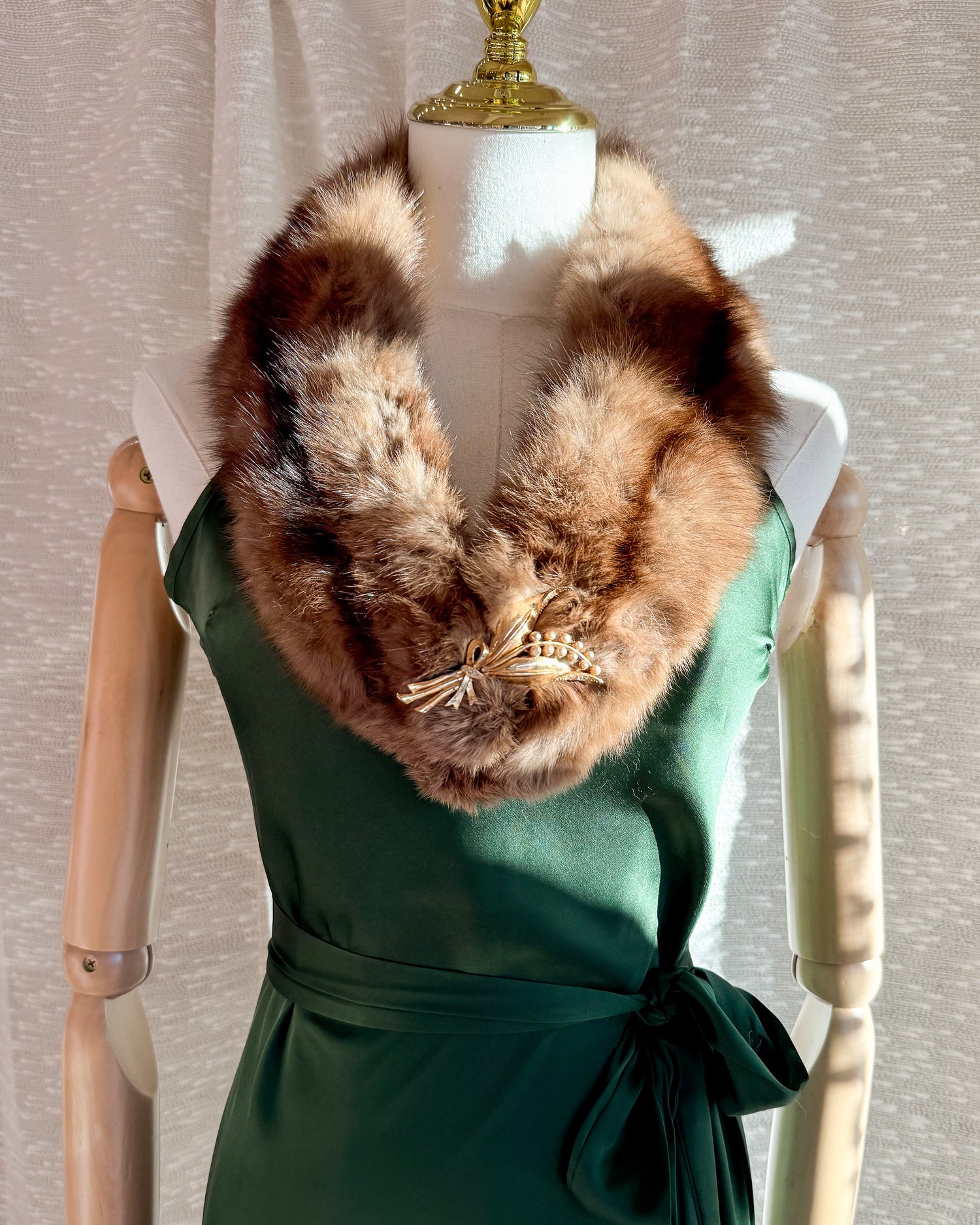 Vintage Fur Shawl Stole