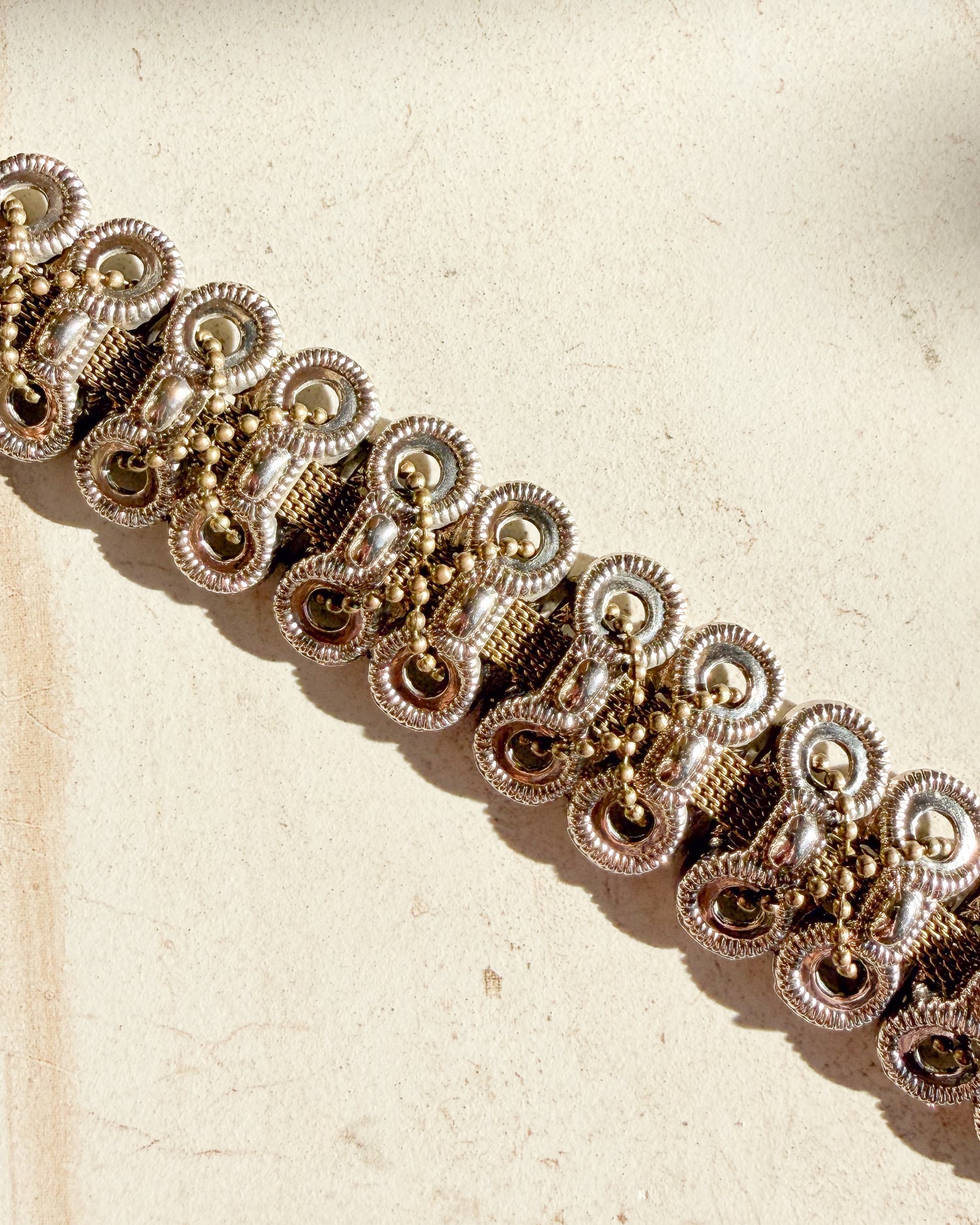 Vintage Silver Gold  Snake Belt