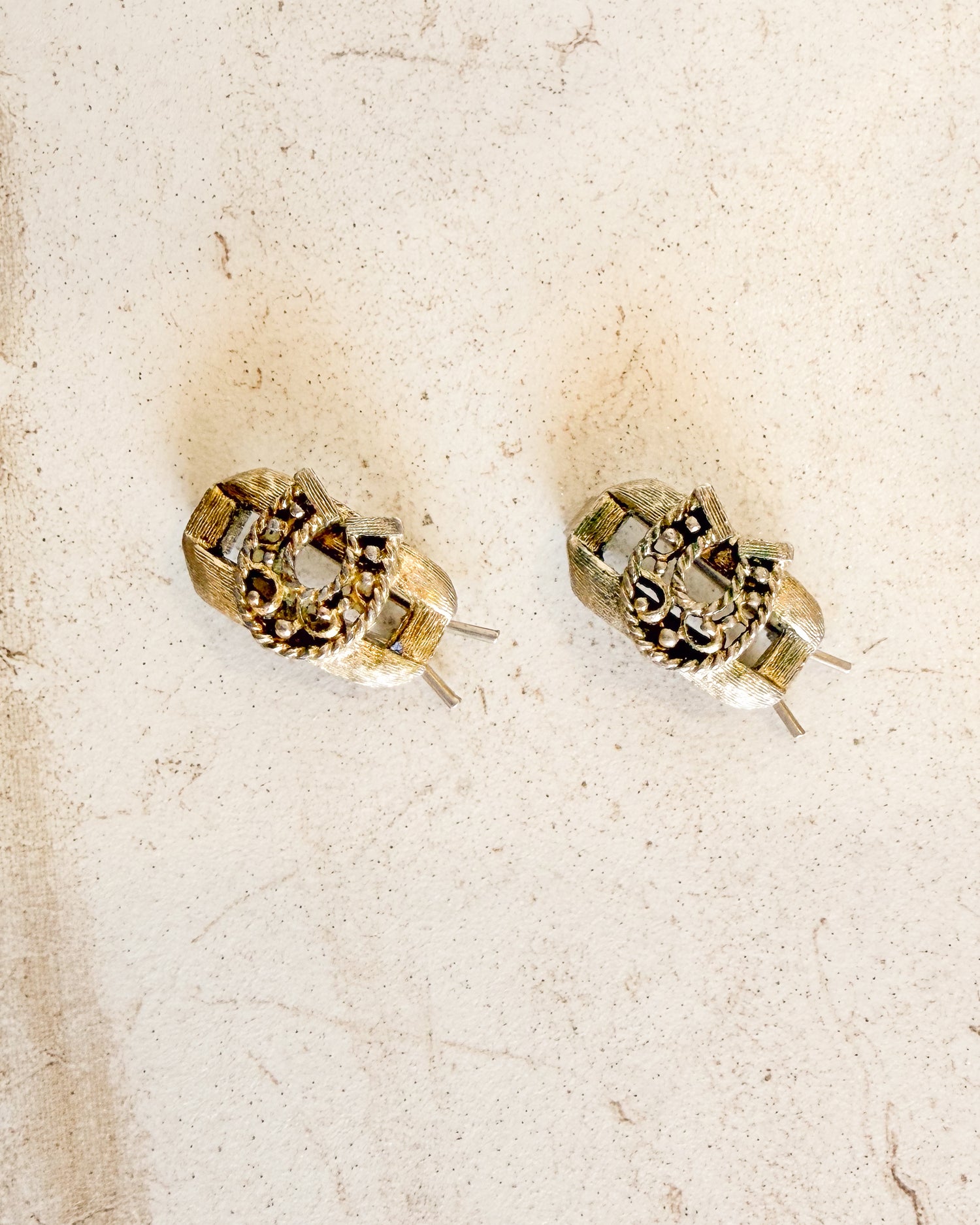 Vintage Horseshoe Metal Hairpins set of 2