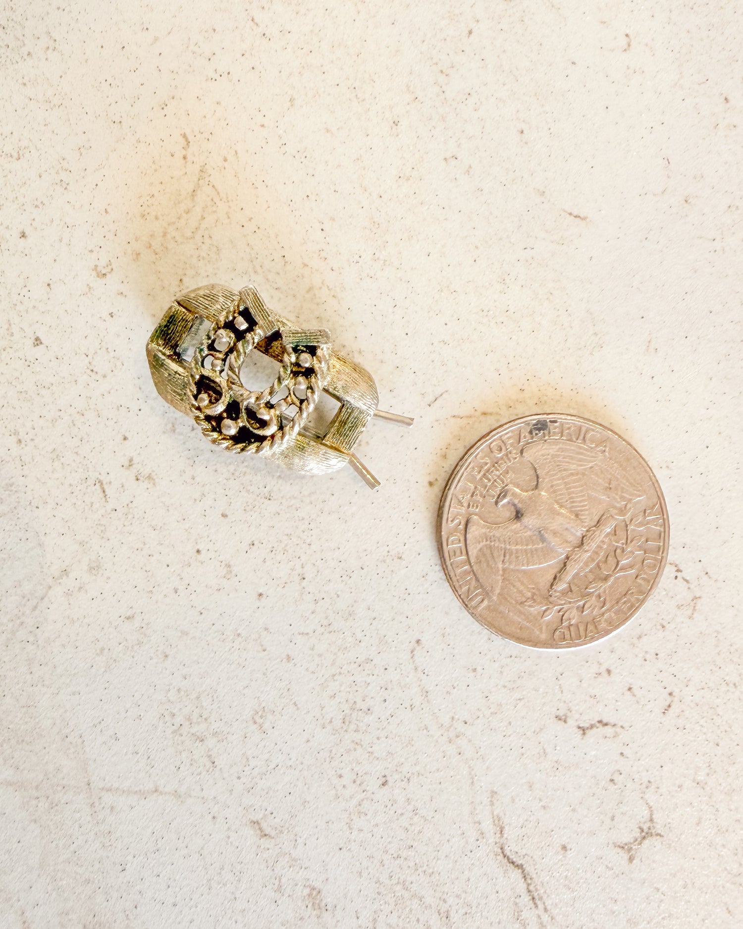 Vintage Horseshoe Metal Hairpins set of 2