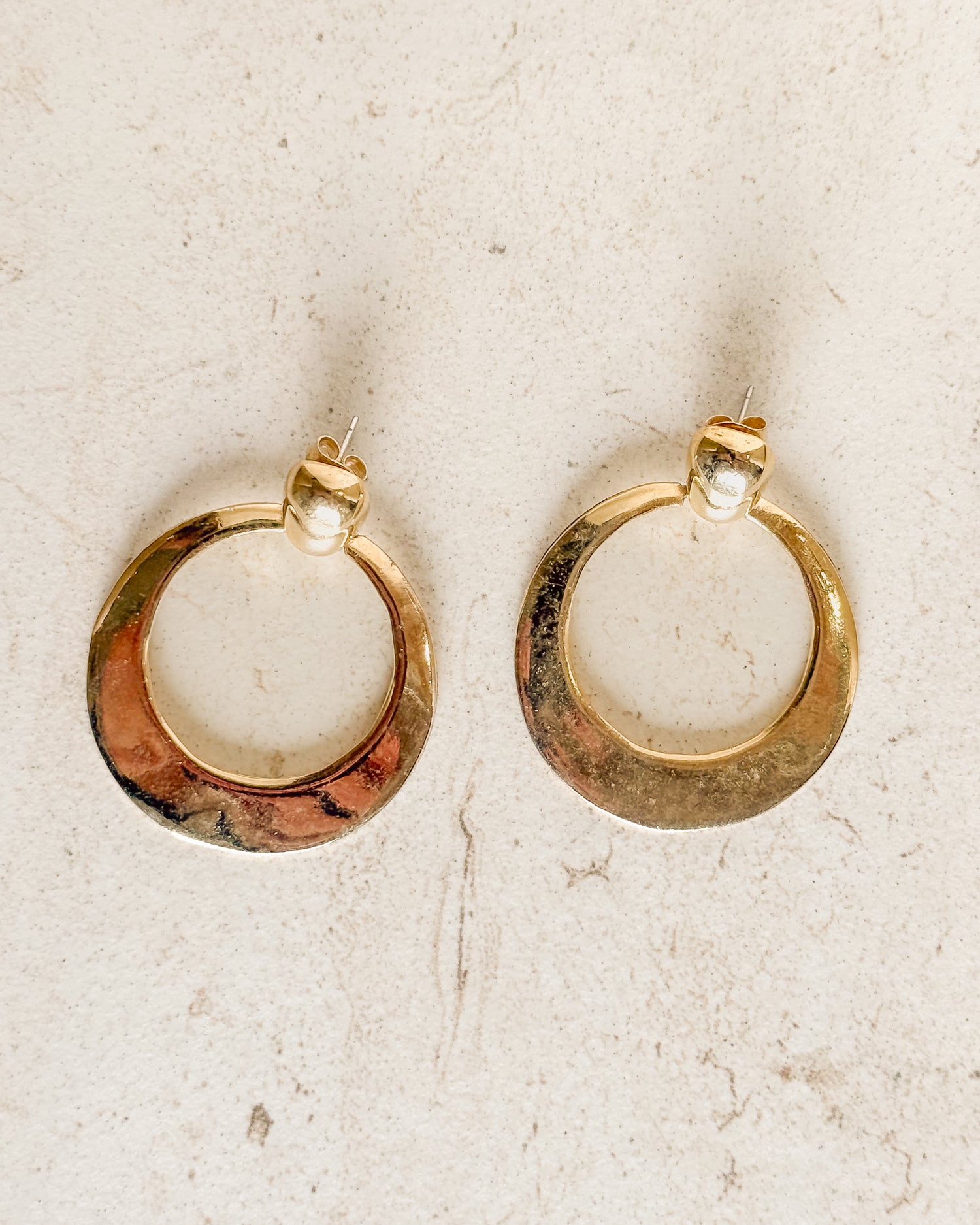 Vintage Gold Plated hoop earrings