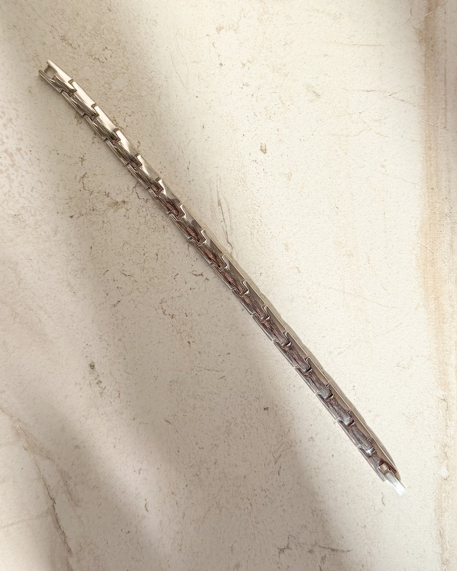 Vintage sterling Silver  tone link bracelet