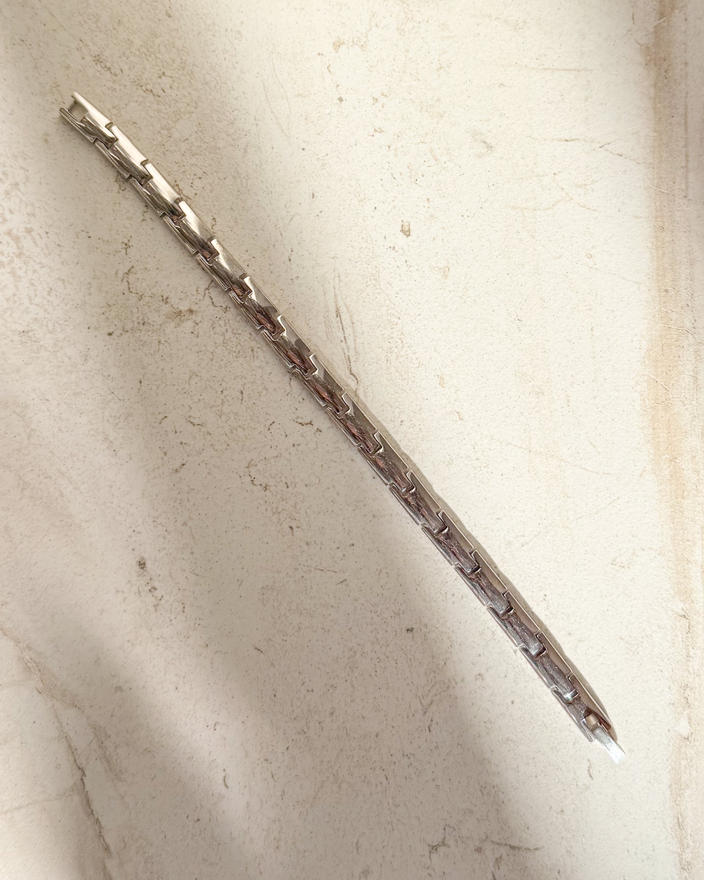 Vintage sterling Silver  tone link bracelet