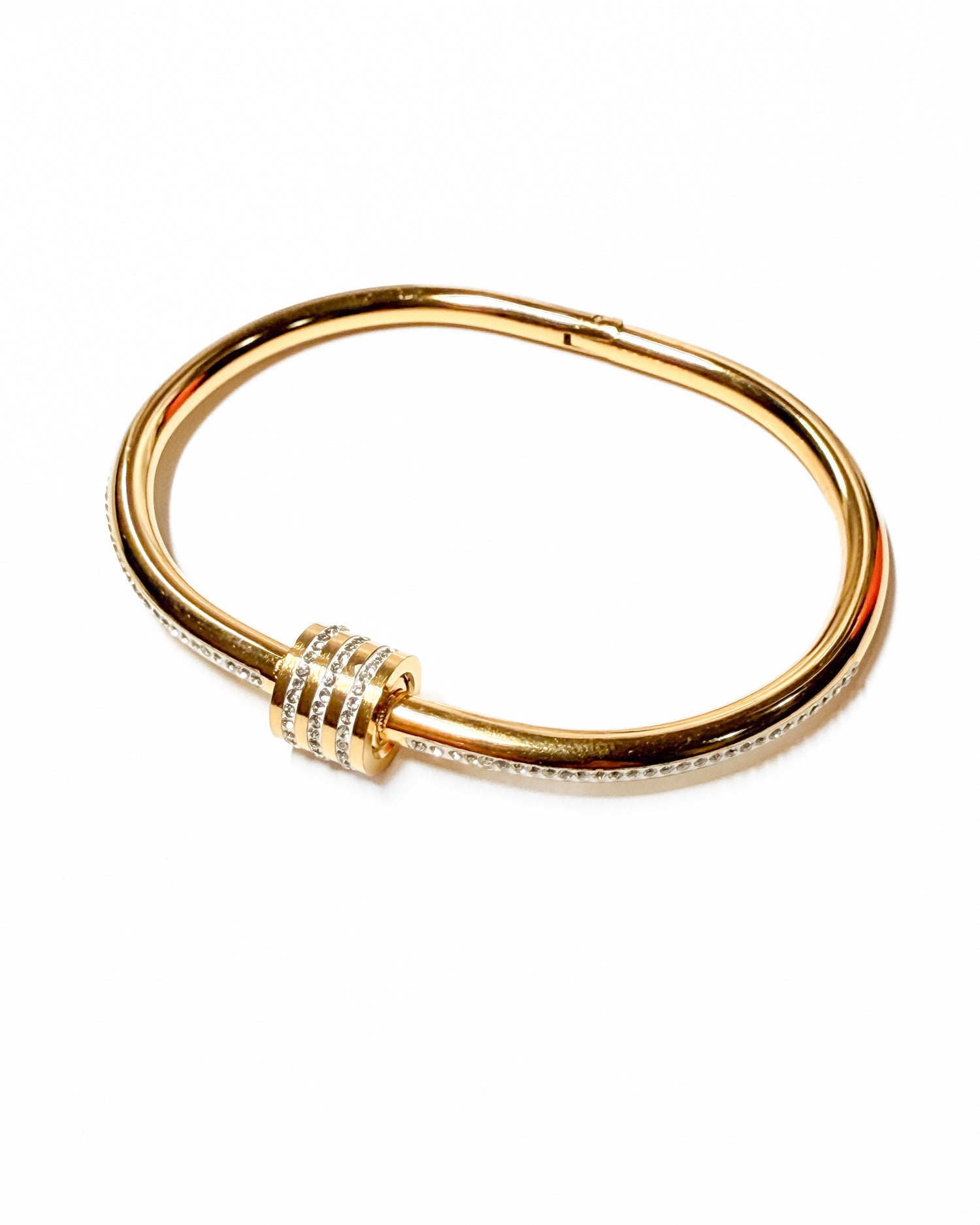 Crystal Gold Screw Bracelet