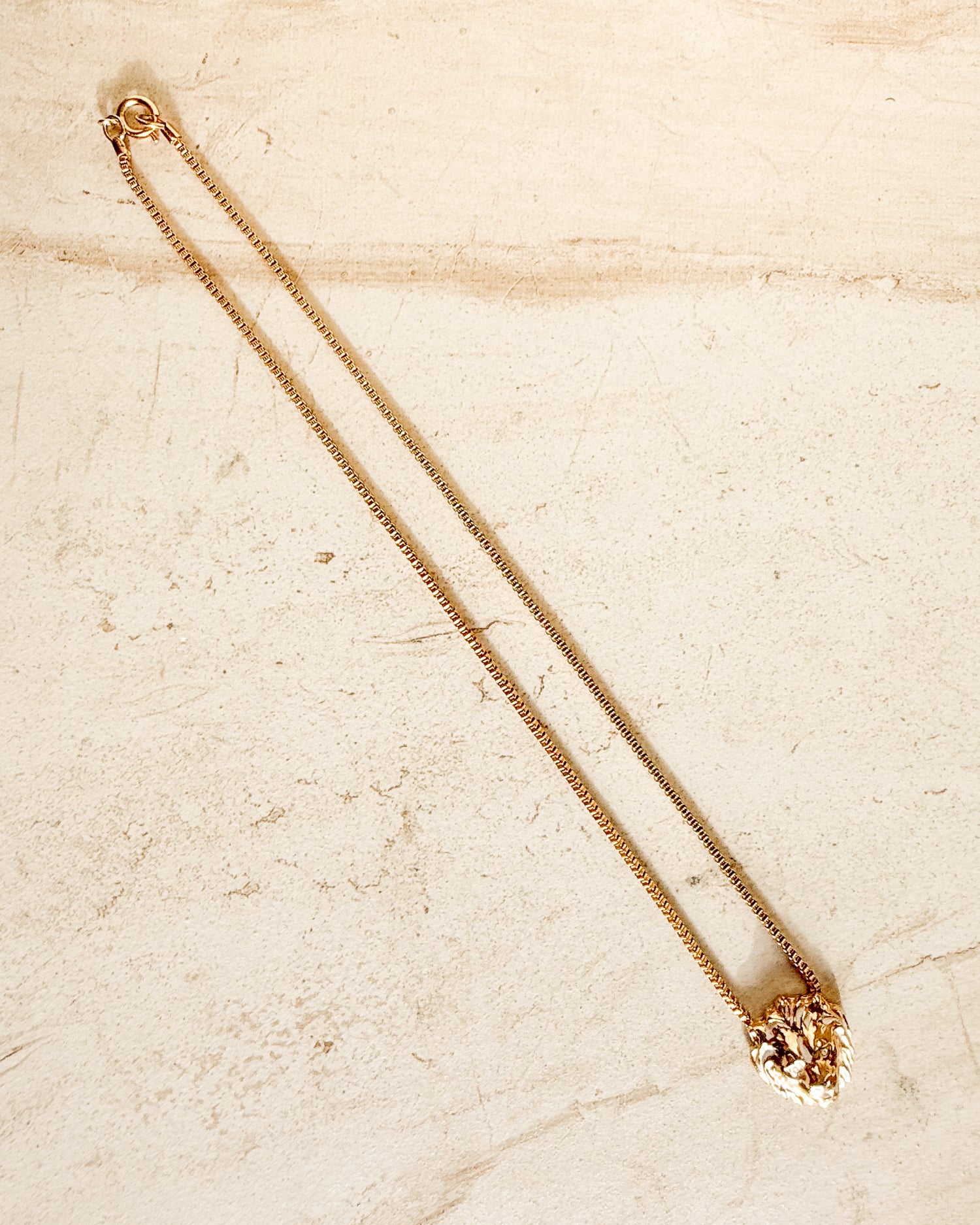 Vintage Lion Head gold necklace