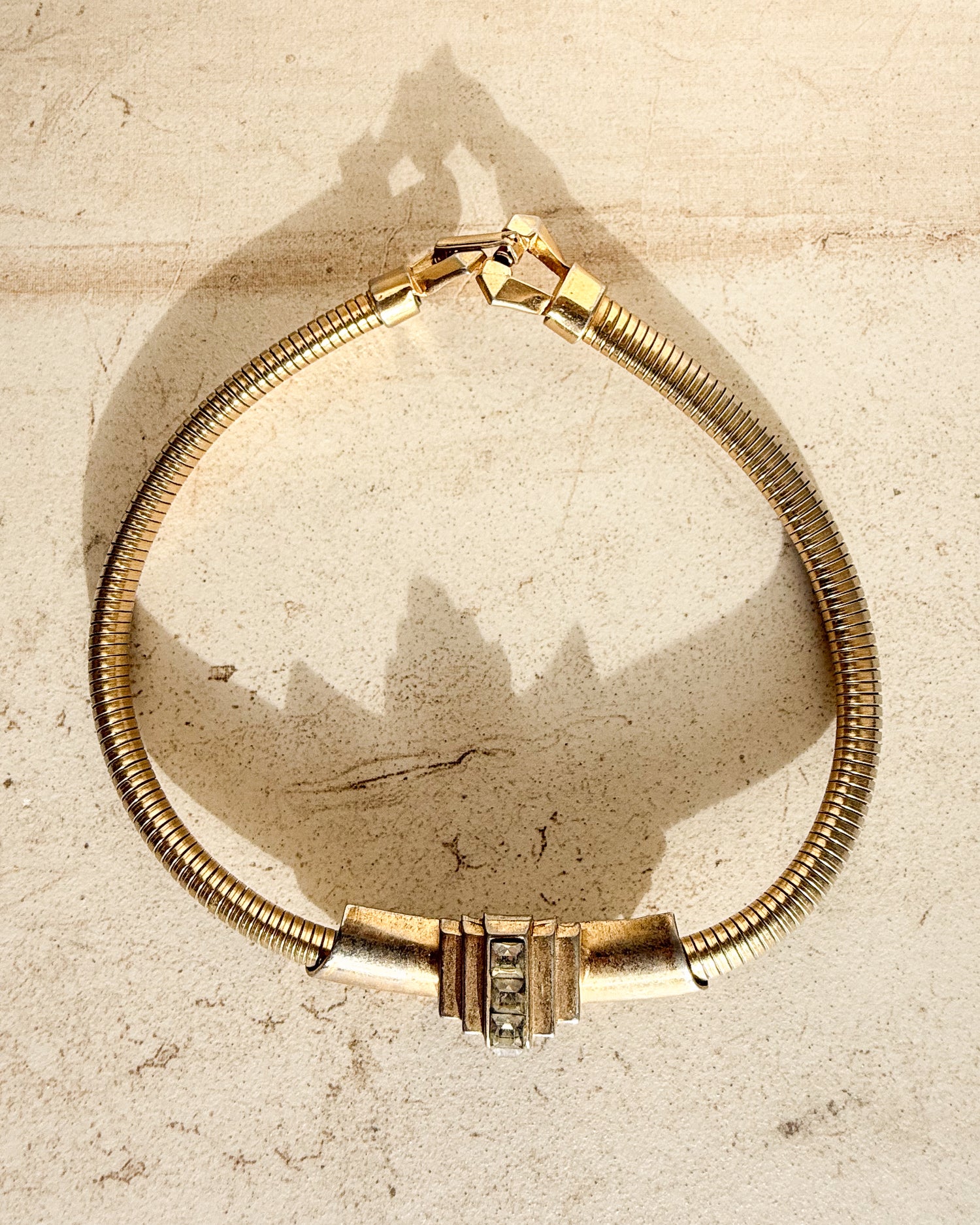 Vintage Signed omega collar chocker necklace