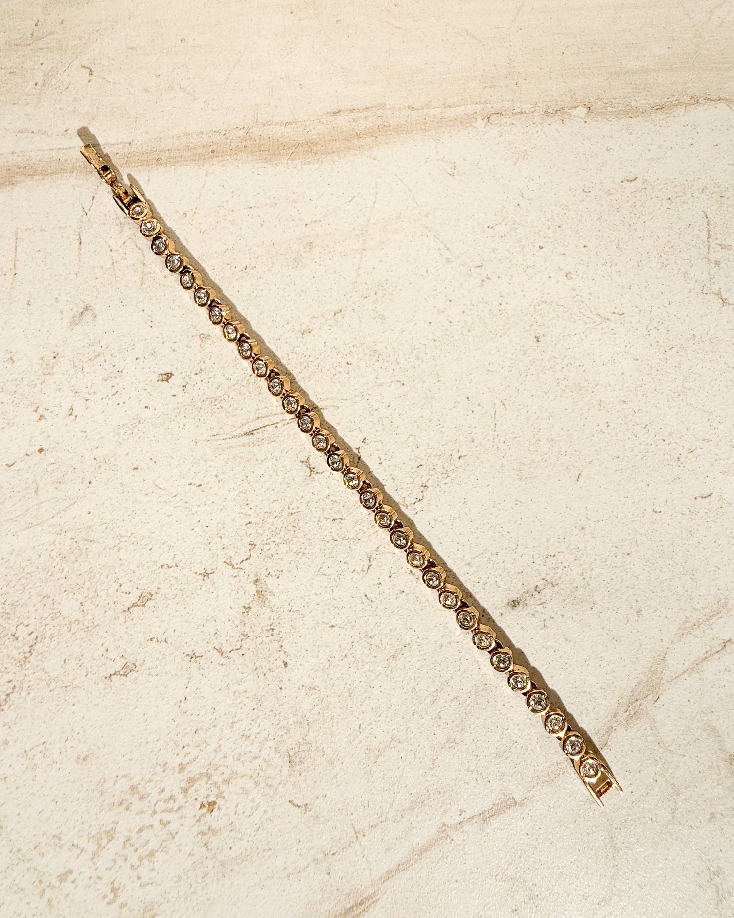 Vintage Round Swarovski Crystal Tennis Bracelet