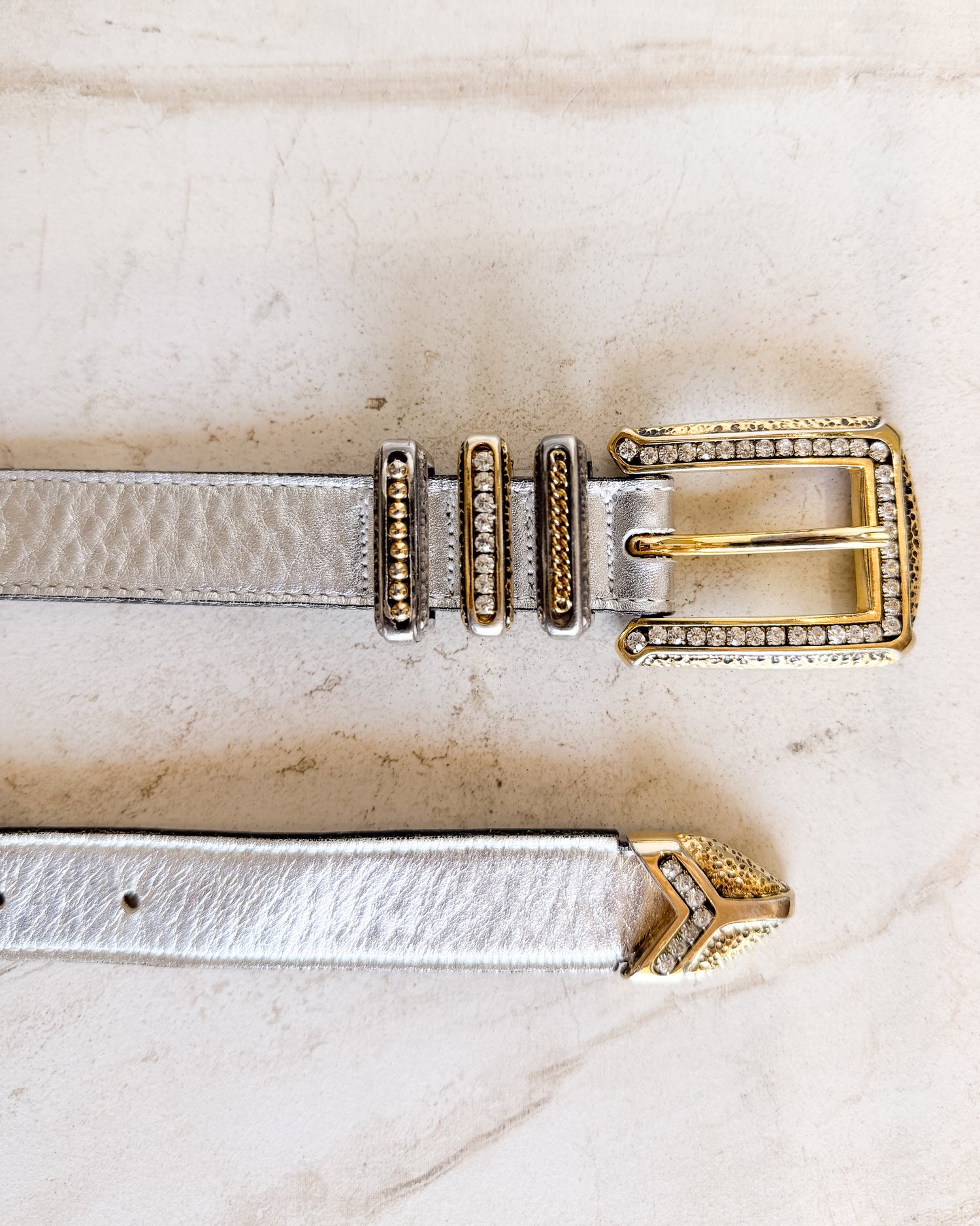 Vintage Streets Ahead 2 Tone Silver Belt small