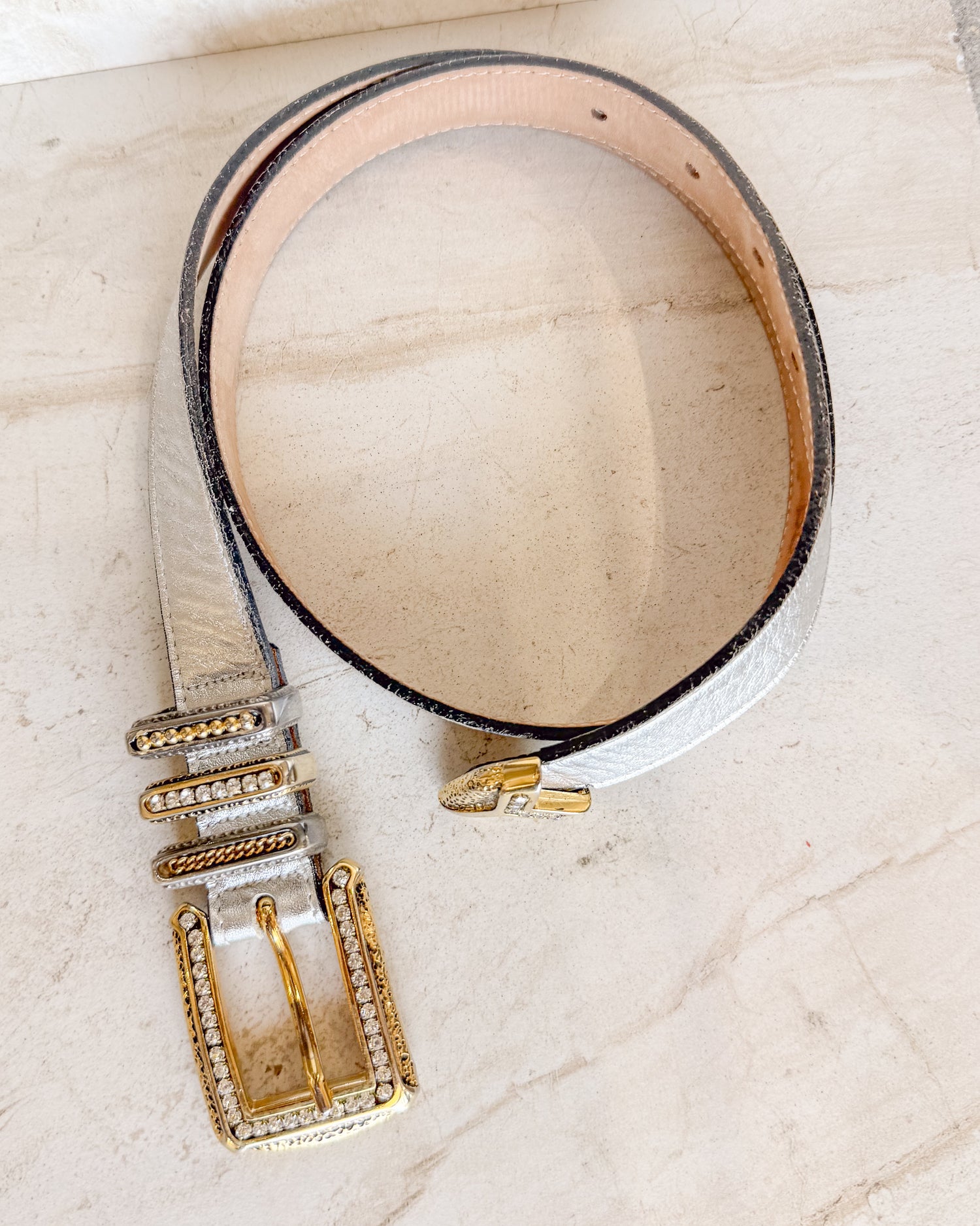 Vintage Streets Ahead 2 Tone Silver Belt small